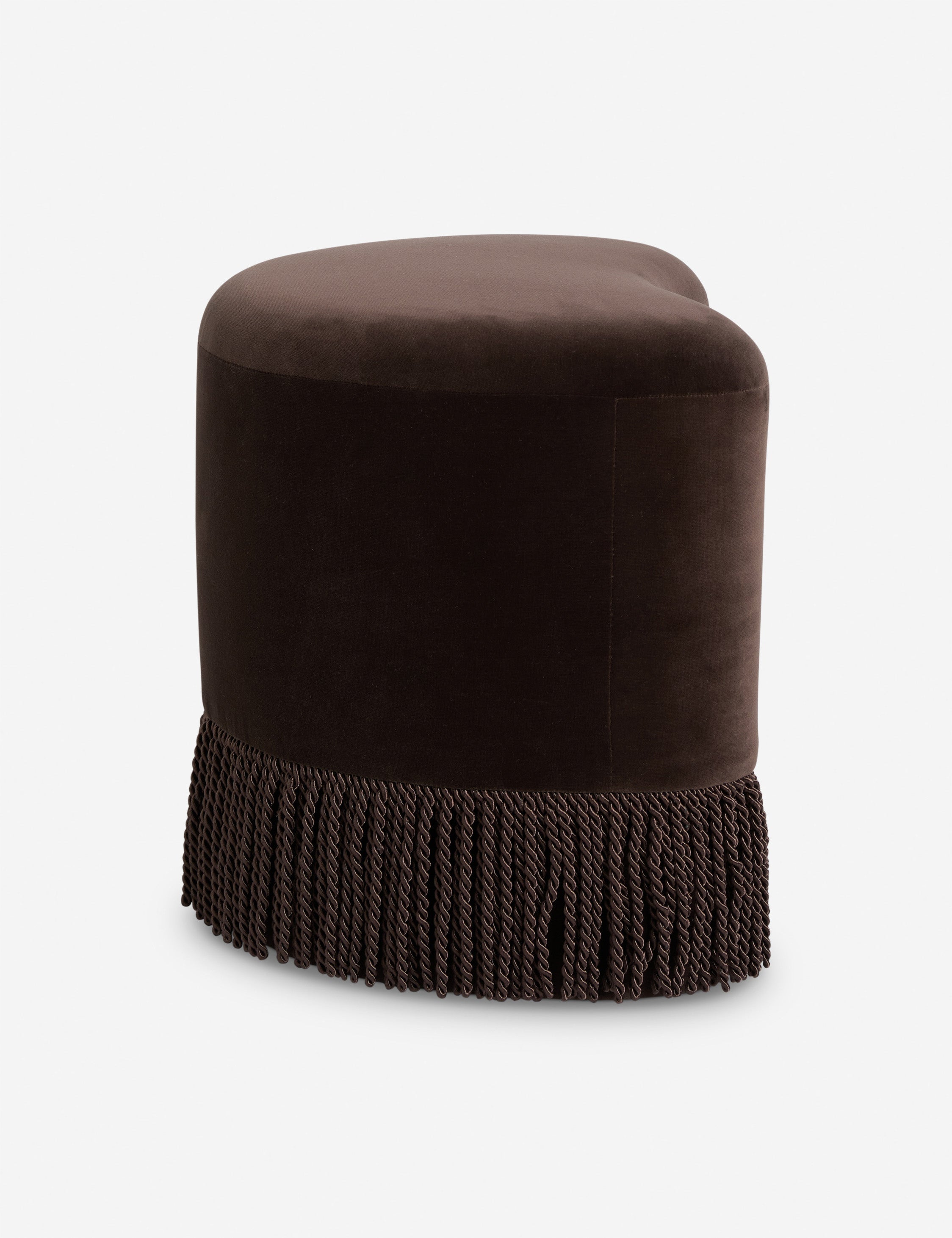 Bela Accent Stool | Plush Fringe Design for Chic Spaces