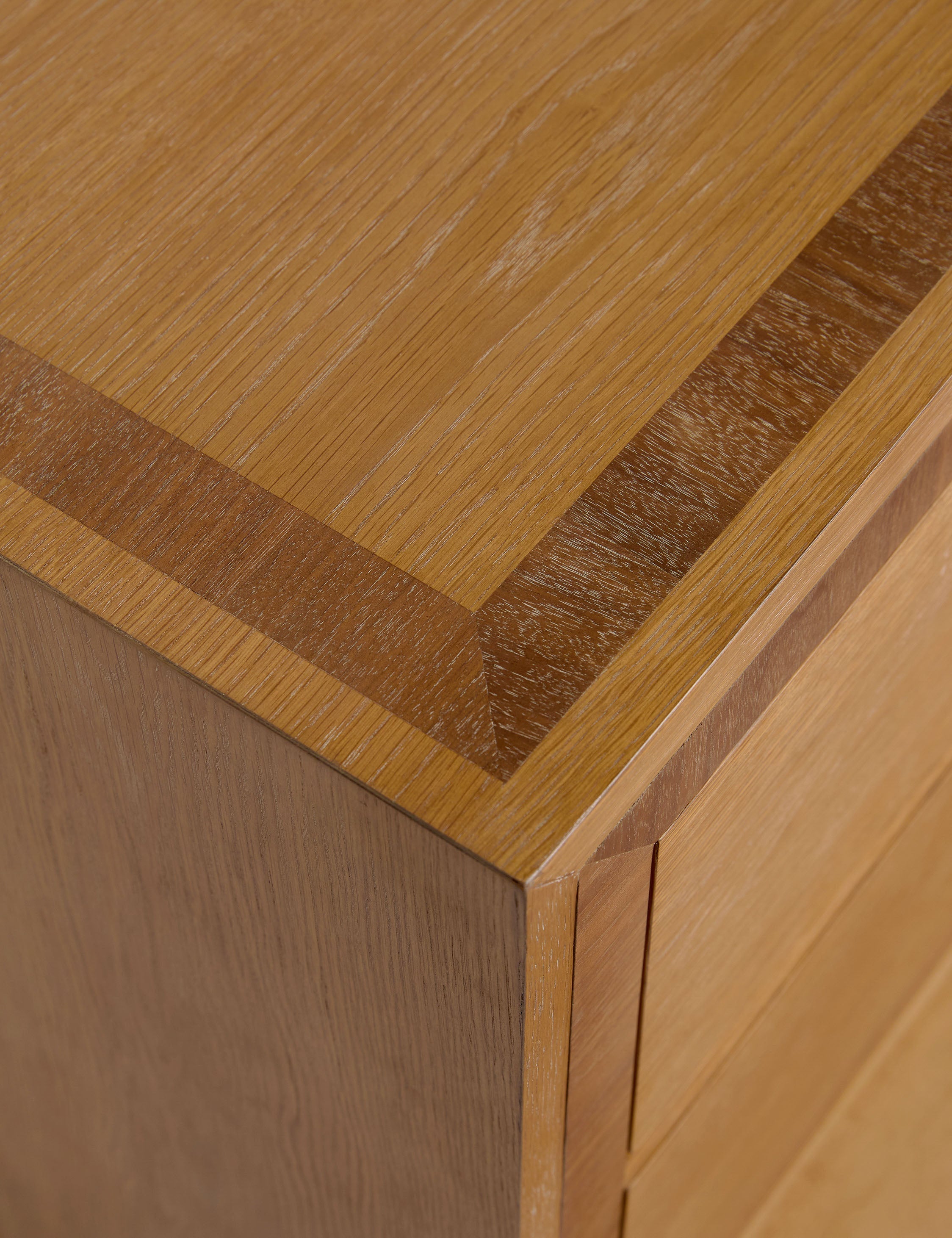 Bela 6-Drawer Dresser | Inlaid Wood Accents, Vintage Metal Pulls