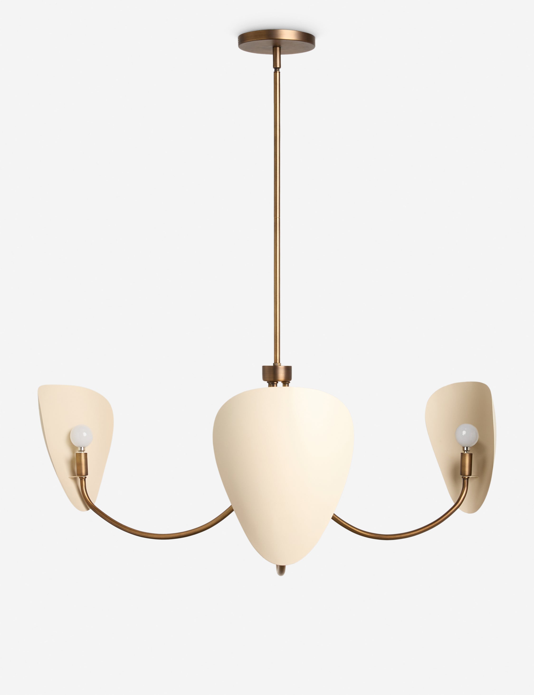 Bela Chandelier | Cream-on-Brass Finish, Sculptural Design