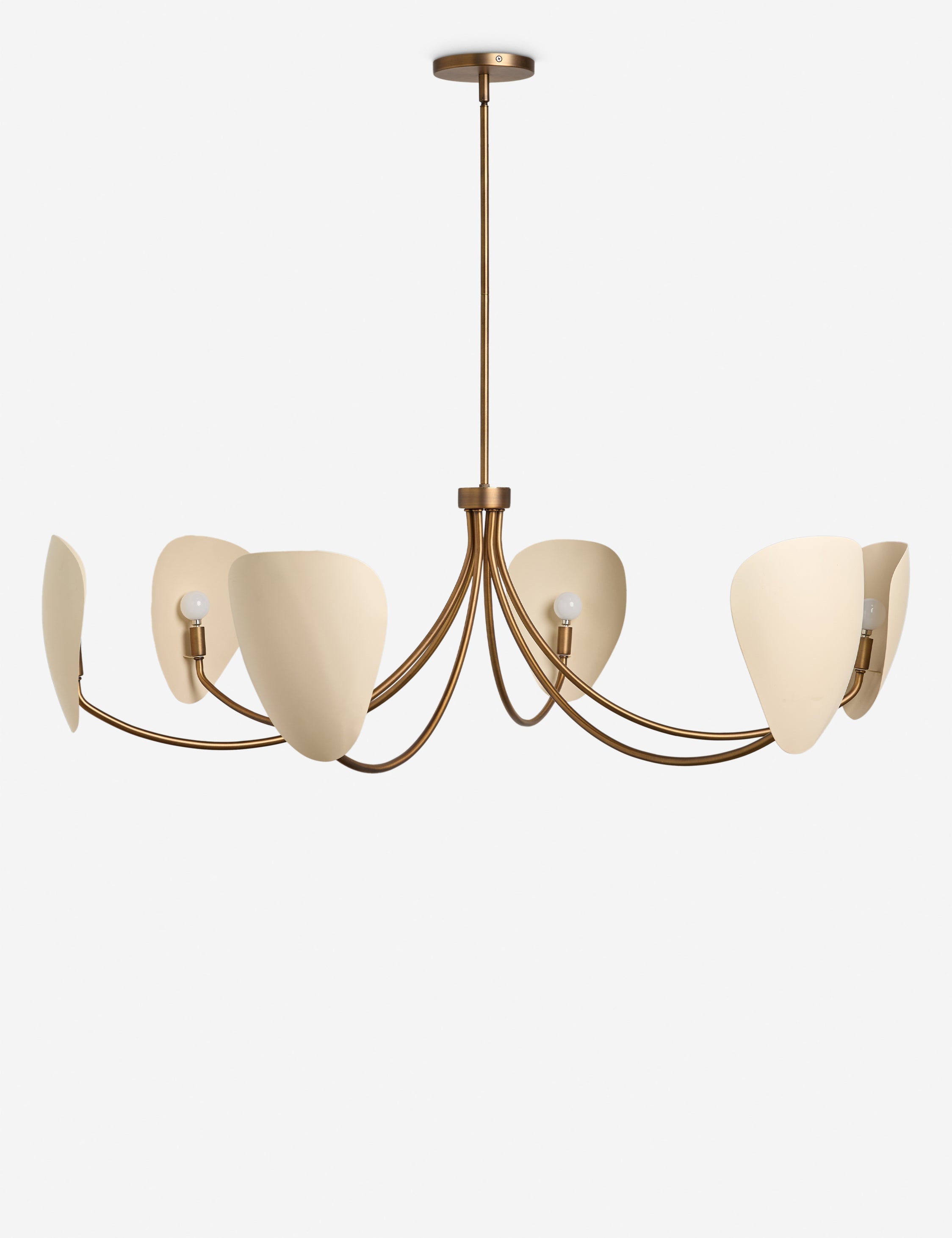 Bela Chandelier | Cream-on-Brass, Sculptural Design
