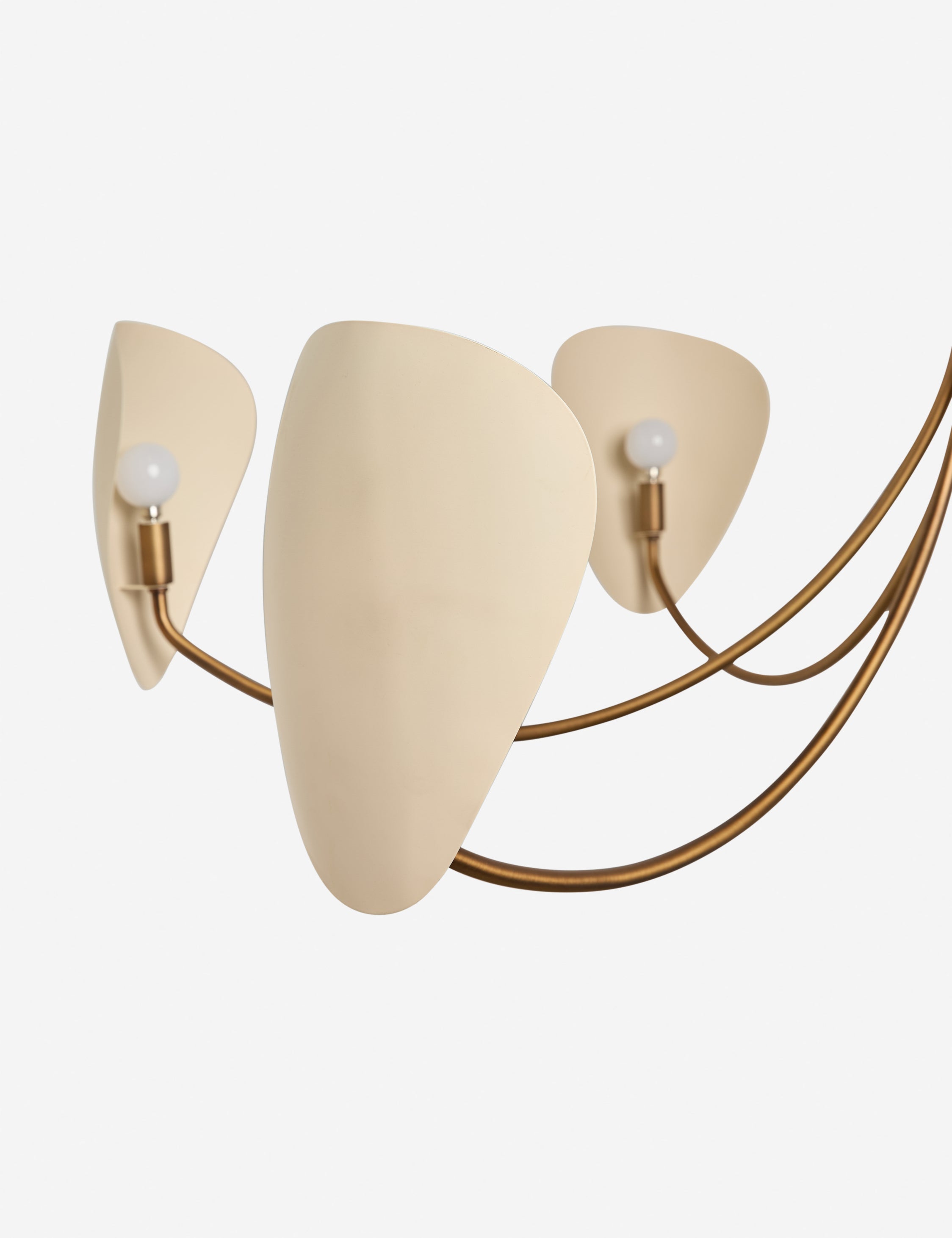Bela Chandelier | Cream-on-Brass Finish, Sculptural Design