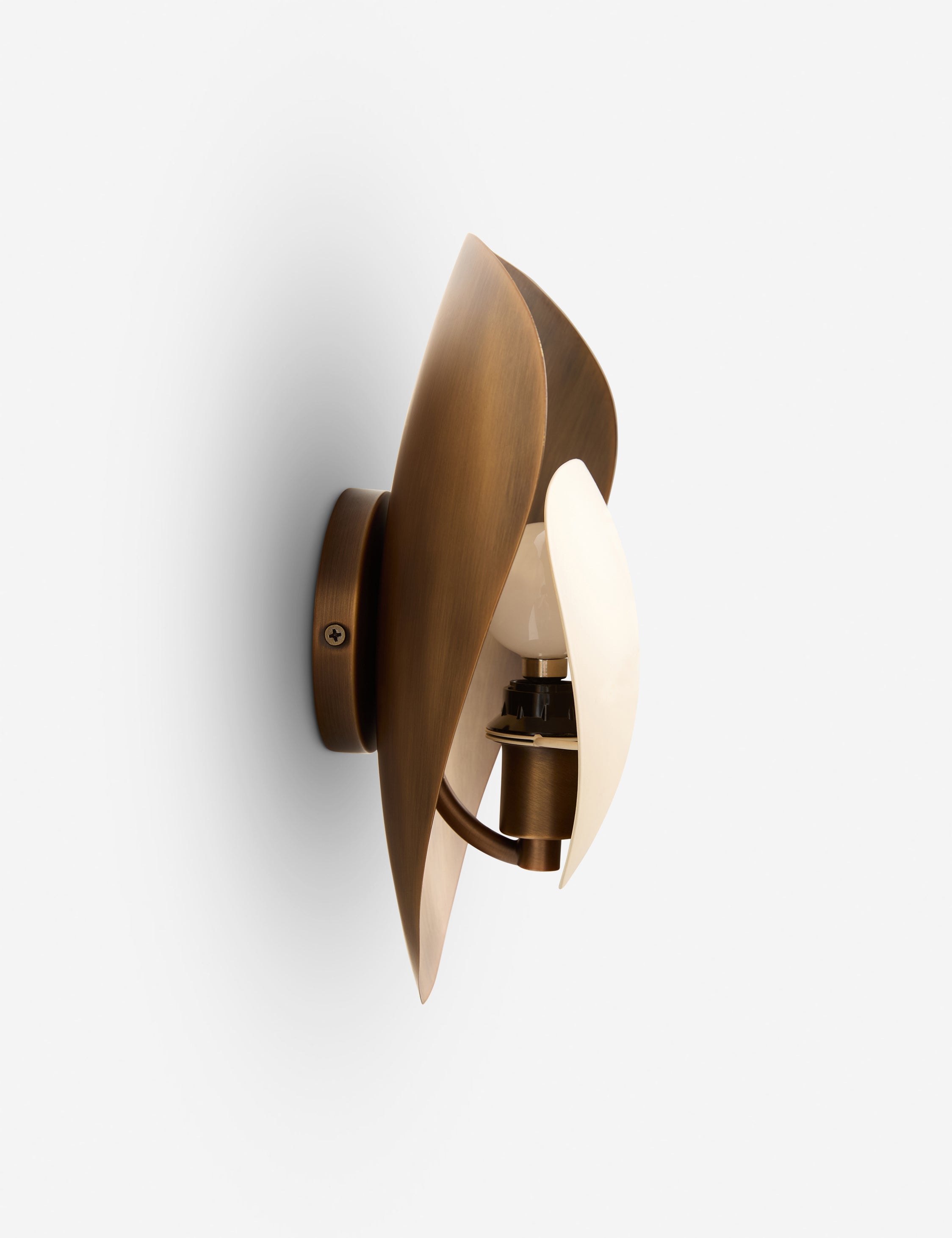 Bela Sconce Light | Cream-on-Brass, Soft Ambient Glow