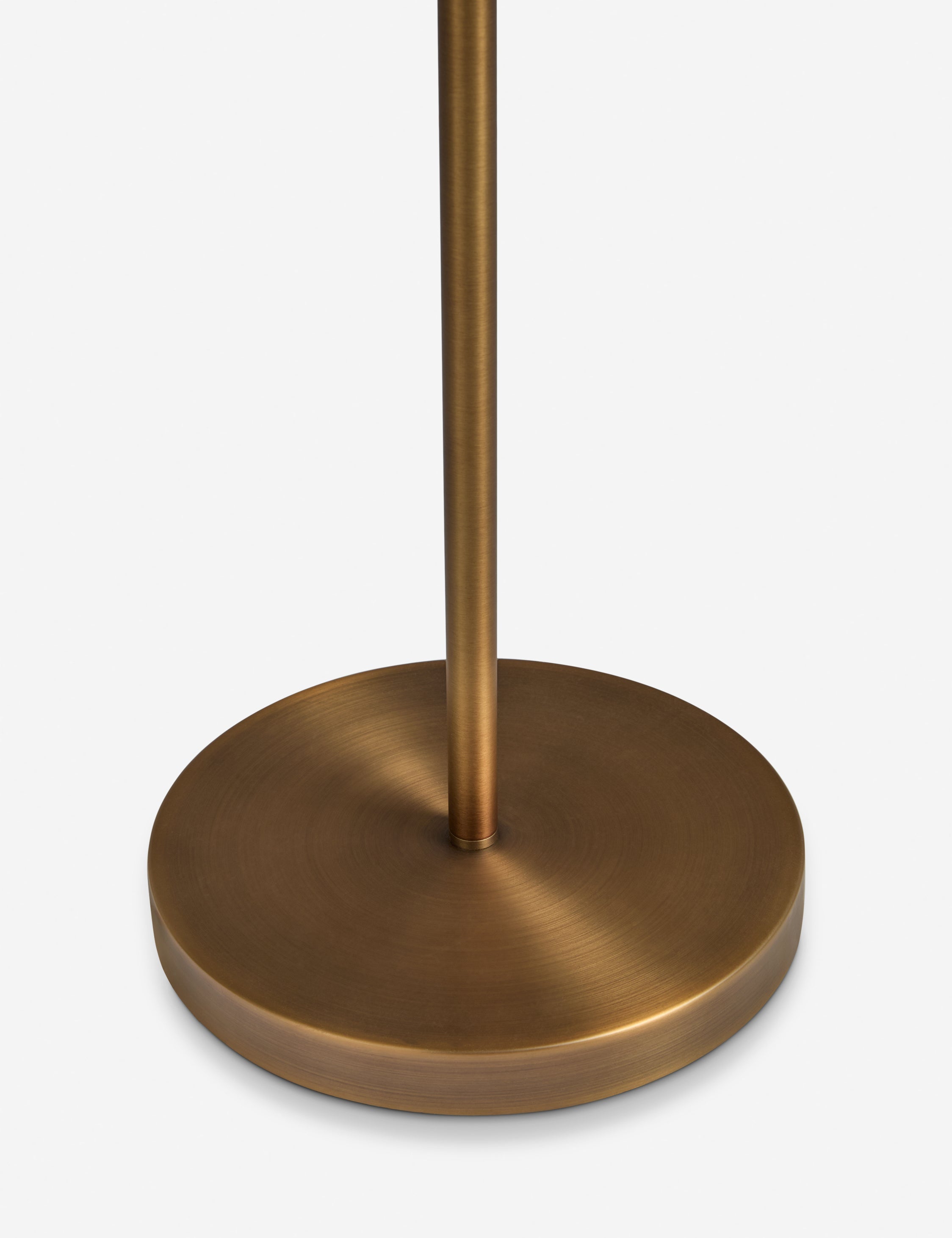 Brio Task Floor Lamp | Adjustable Shade, Cream-on-Brass Finish