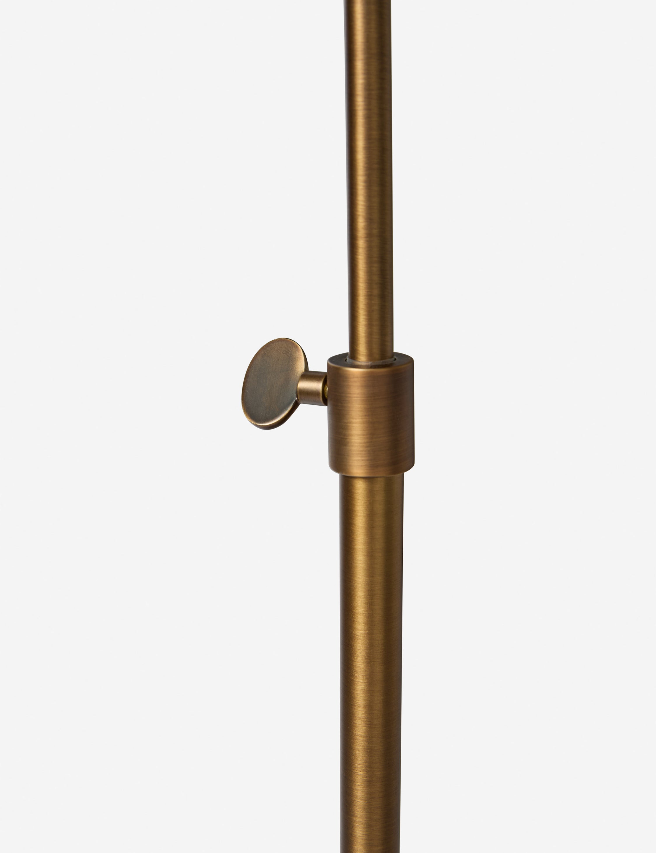 Brio Task Floor Lamp | Adjustable Shade, Cream-on-Brass Finish