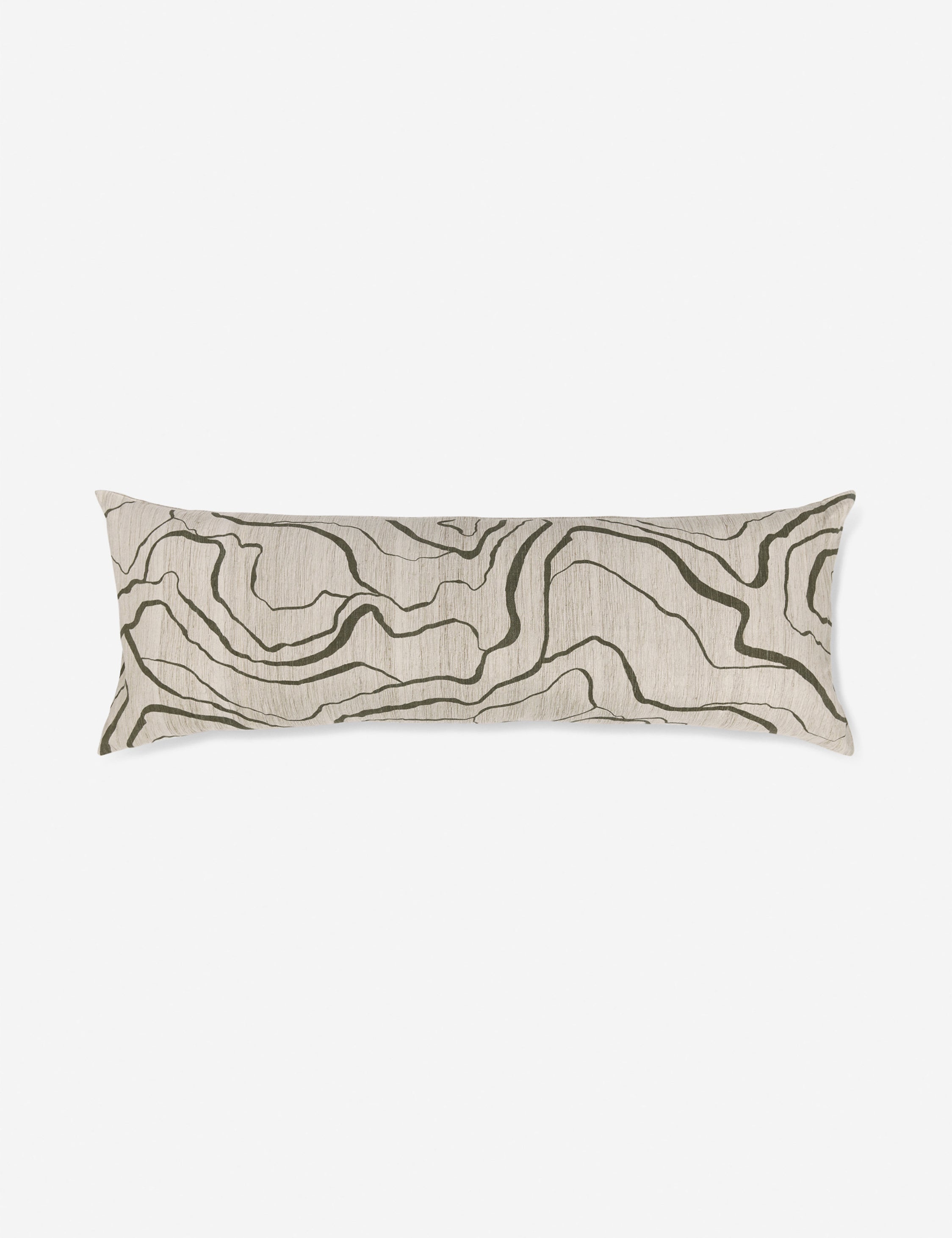Crest Accent Pillow | Raw Silk, Textured Design