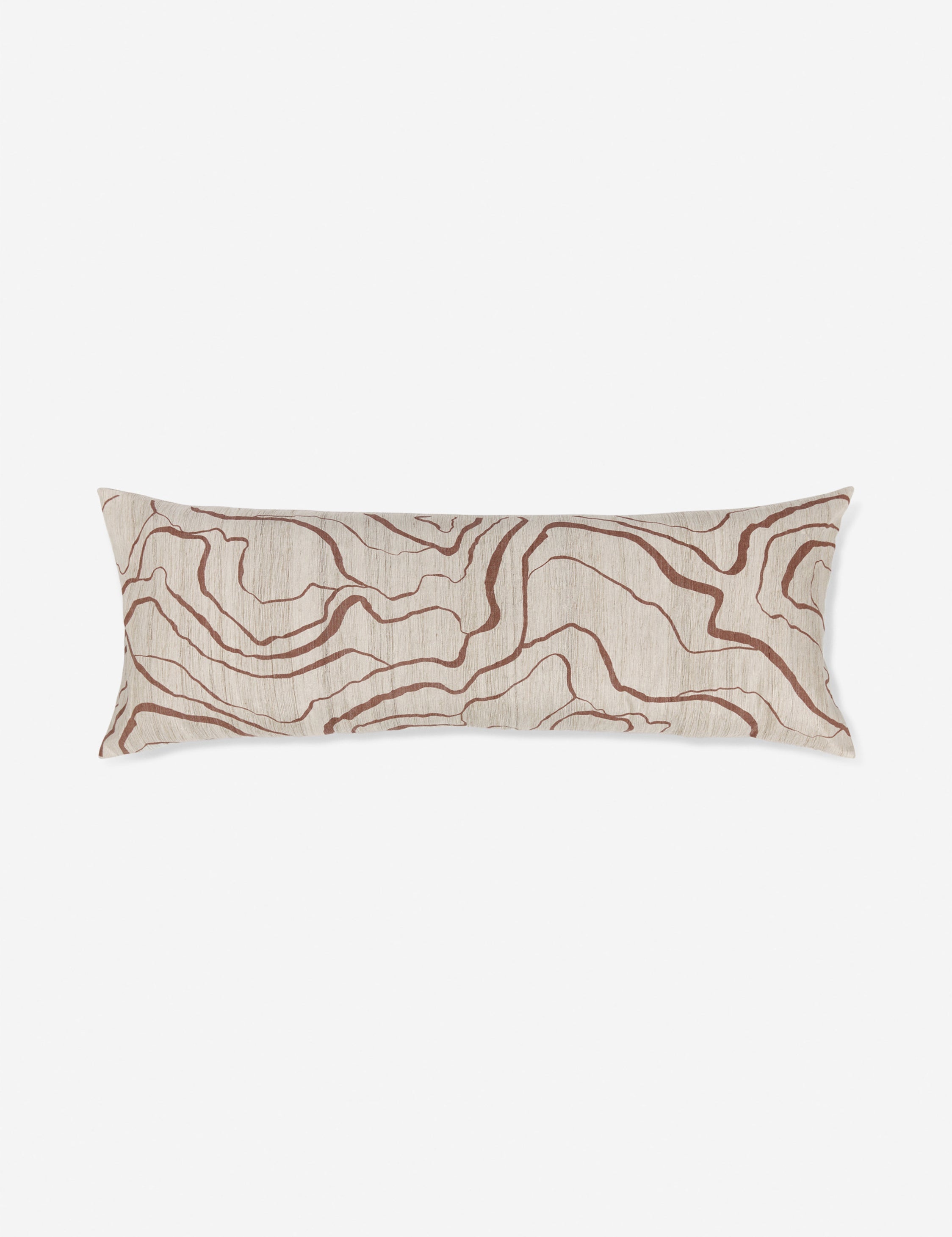 Crest Accent Pillow | Raw Silk, Textured Design