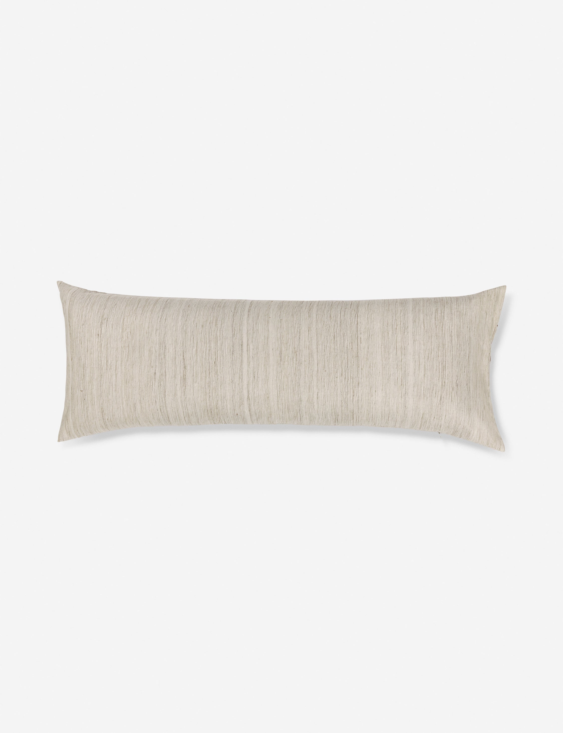 Crest Accent Pillow | Raw Silk, Textured Design