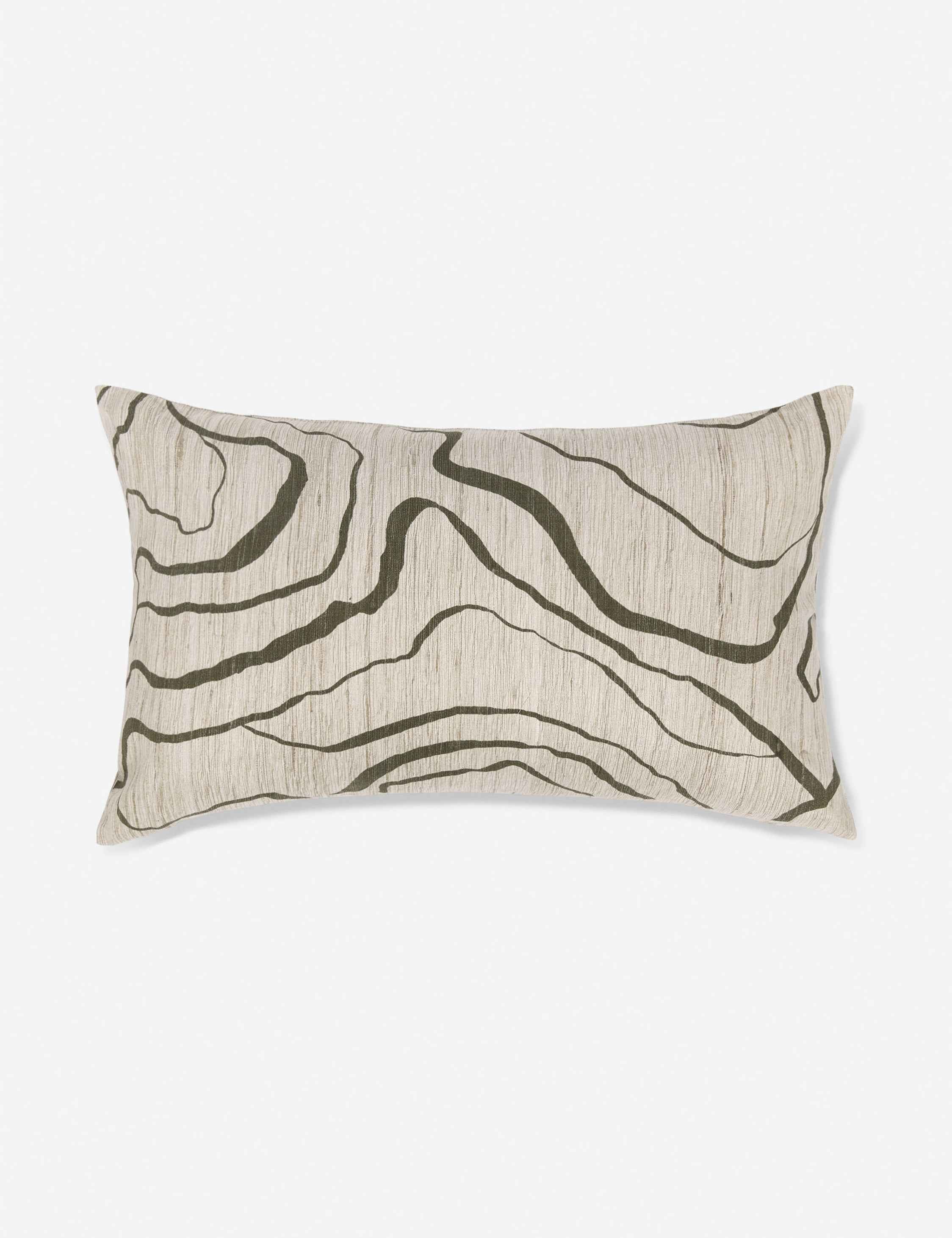 Crest Accent Pillow | Raw Silk, Textured Design