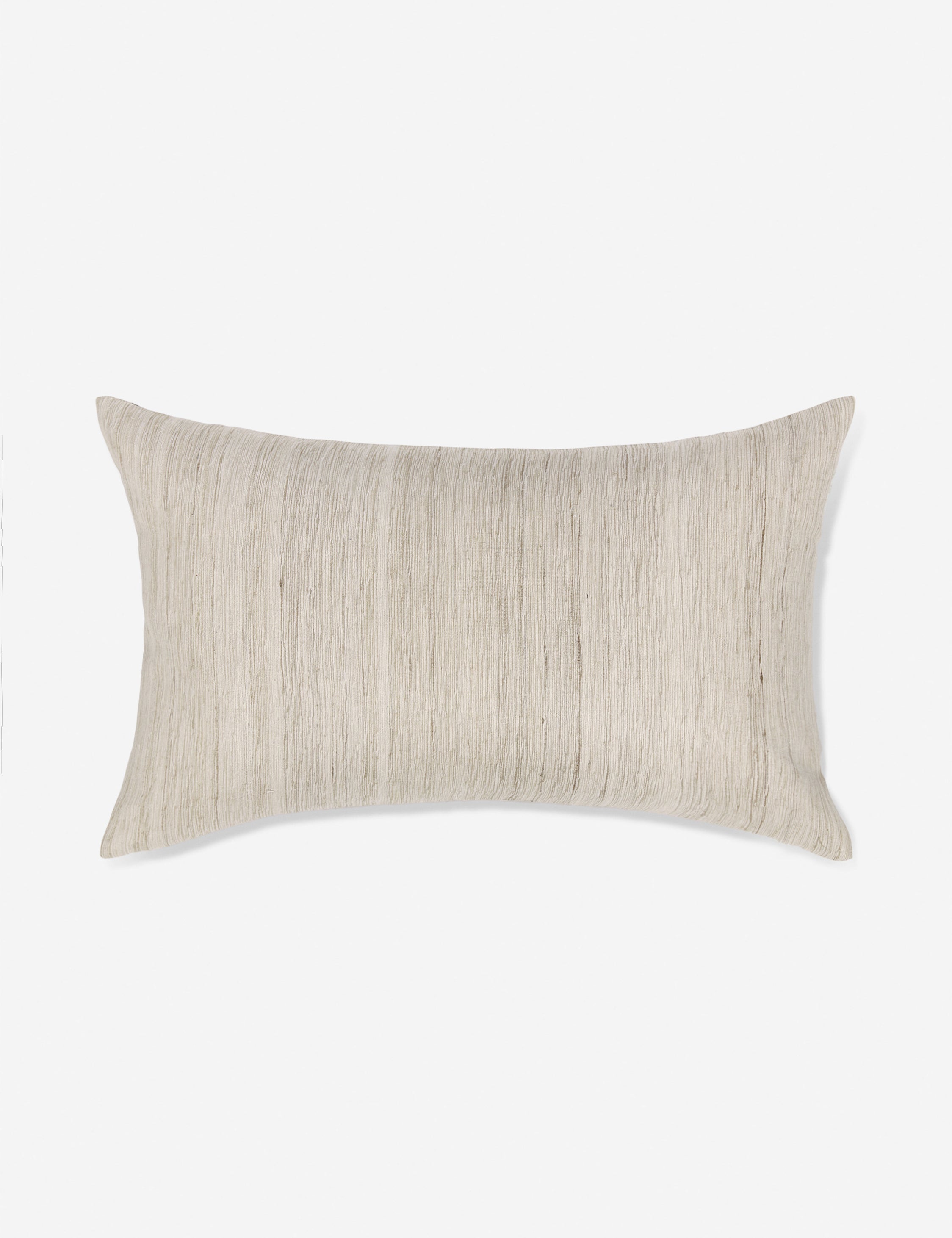 Crest Accent Pillow | Raw Silk, Textured Design