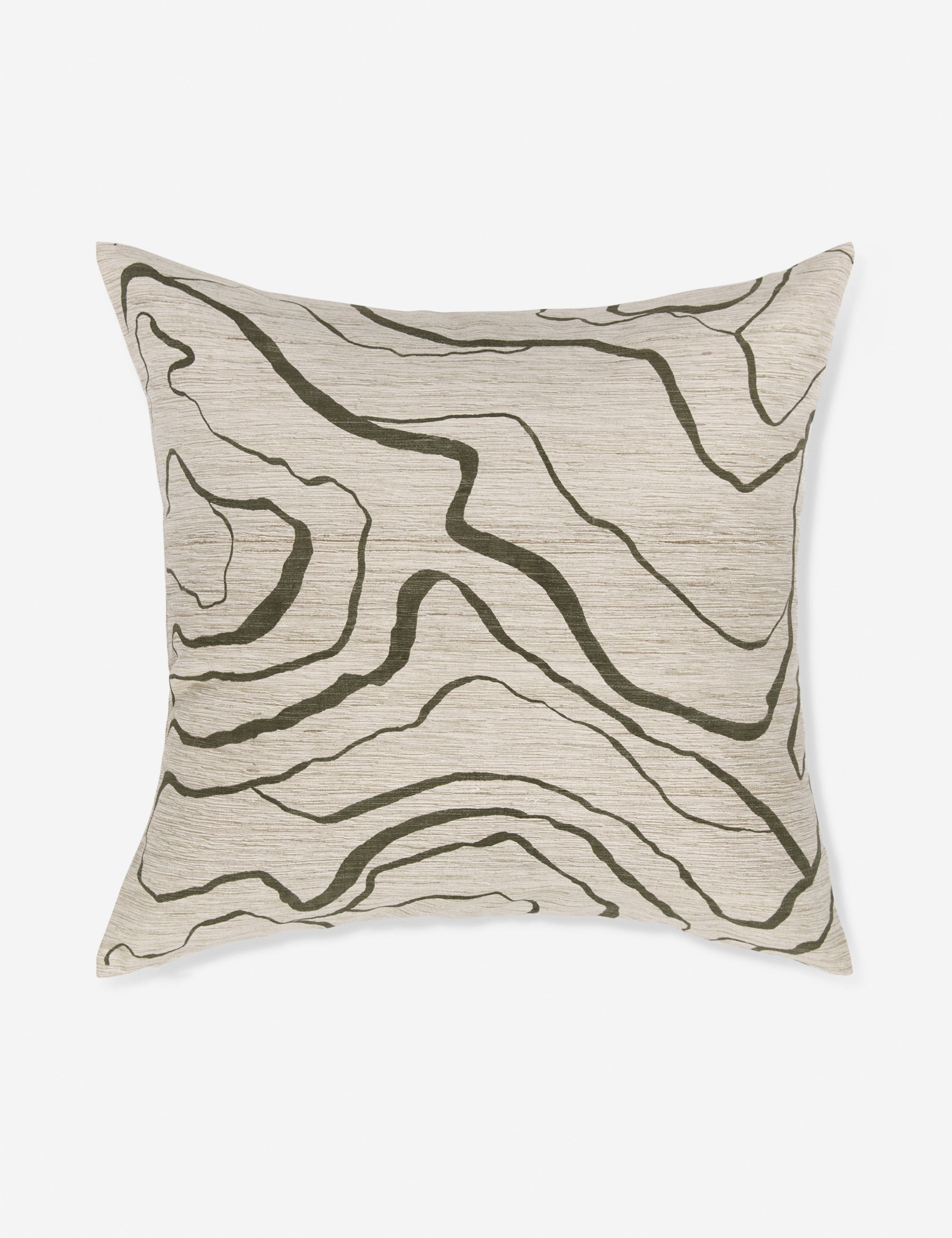 Crest Accent Pillow | Raw Silk, Textured Design