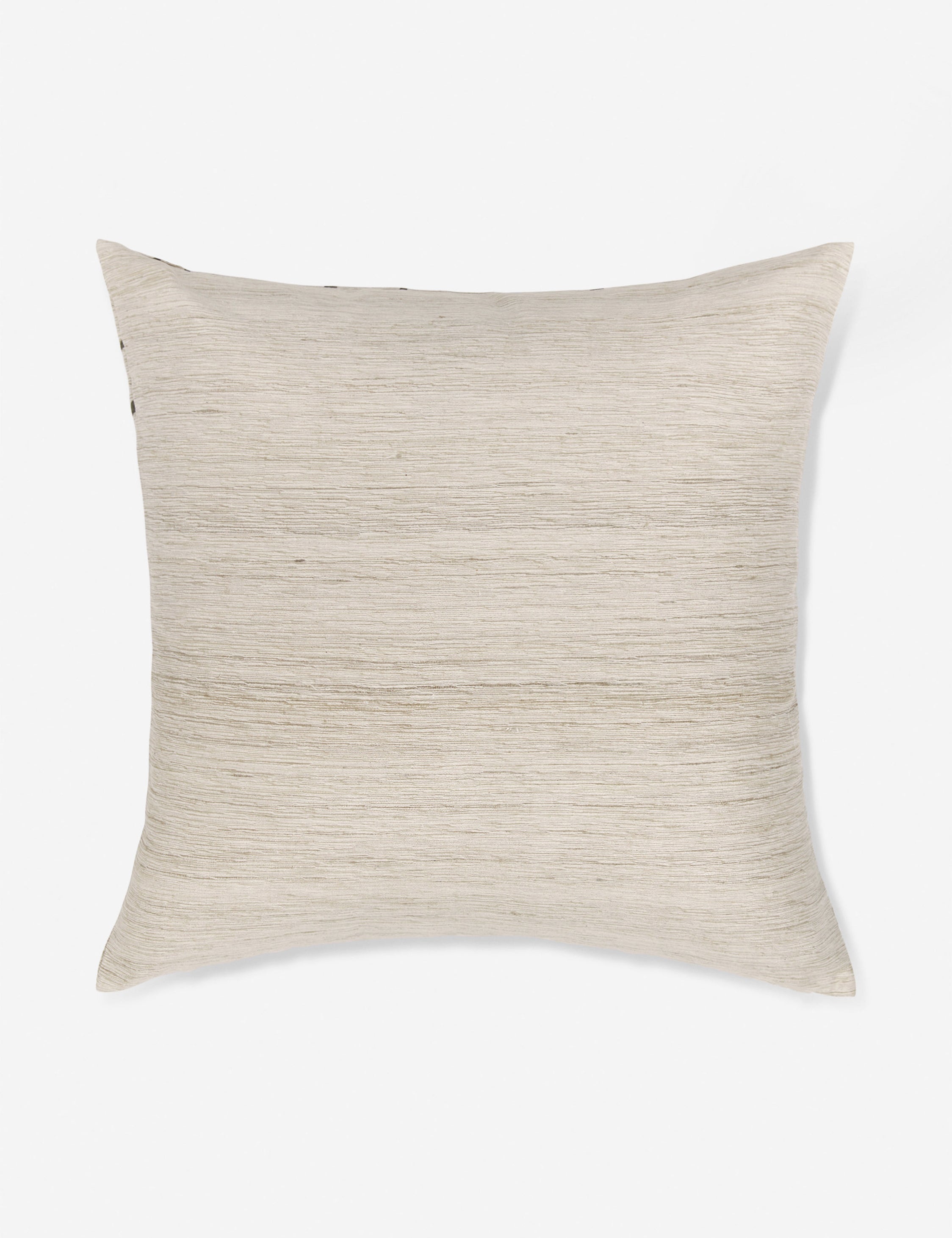 Crest Accent Pillow | Raw Silk, Textured Design