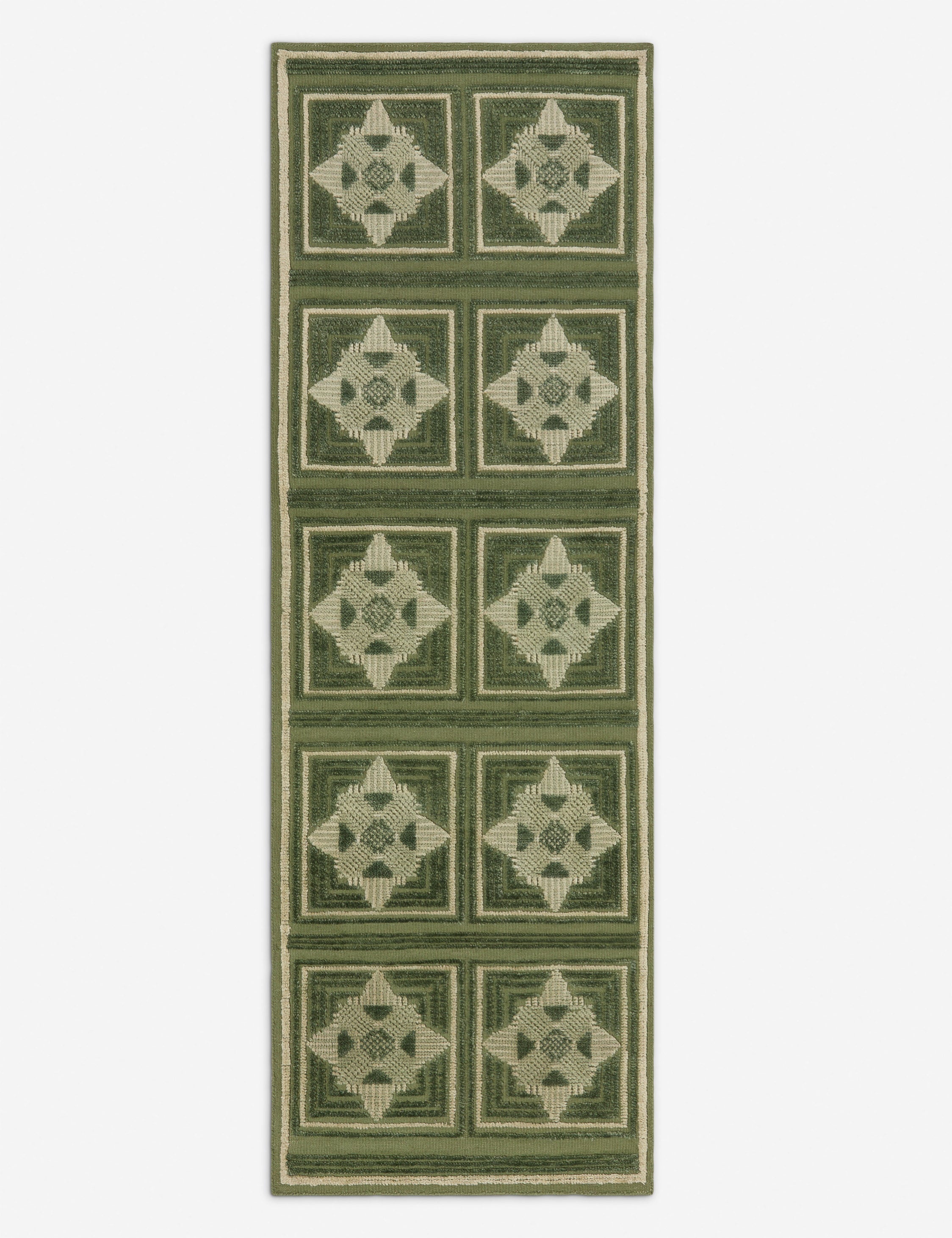 Cielo Hand-Knotted Wool Rug | Geometric Motifs, High-Low Pile