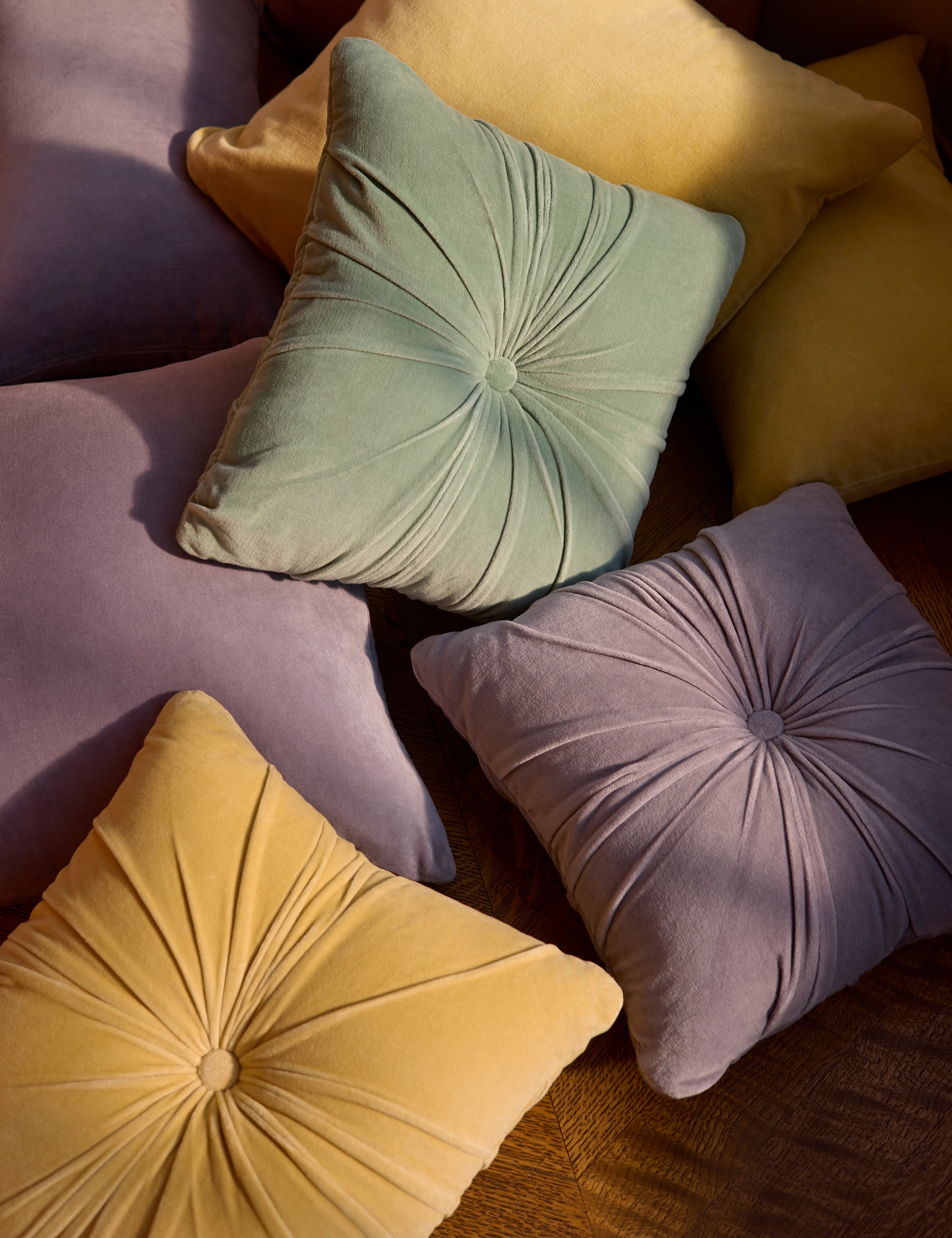 Milo Velvet Pillow | Button-Tufted, Luxurious Design