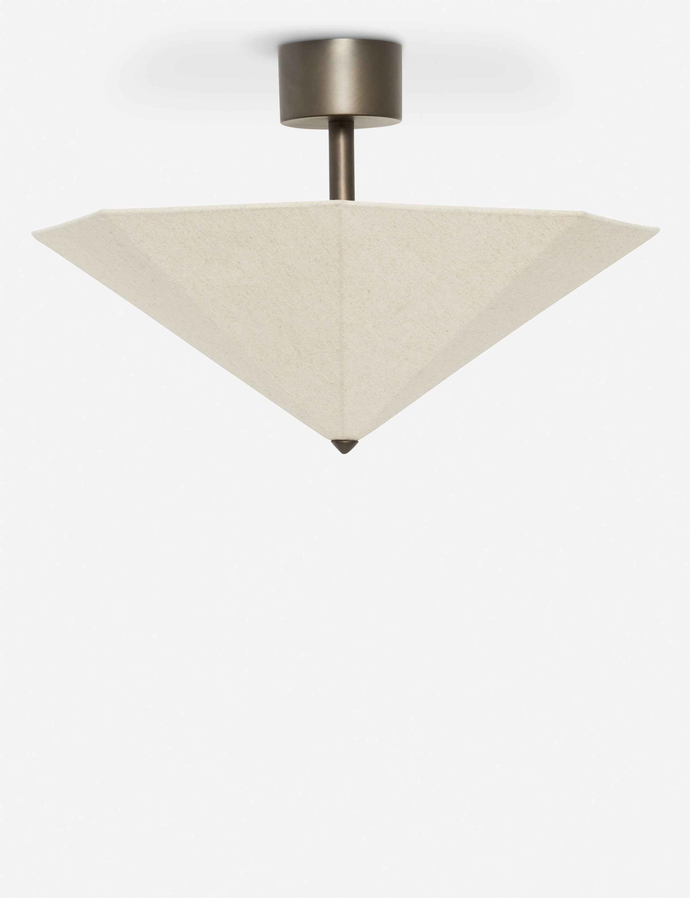 Cleo Flush Mount Light | Structured Linen Shade, Ambient Illumination