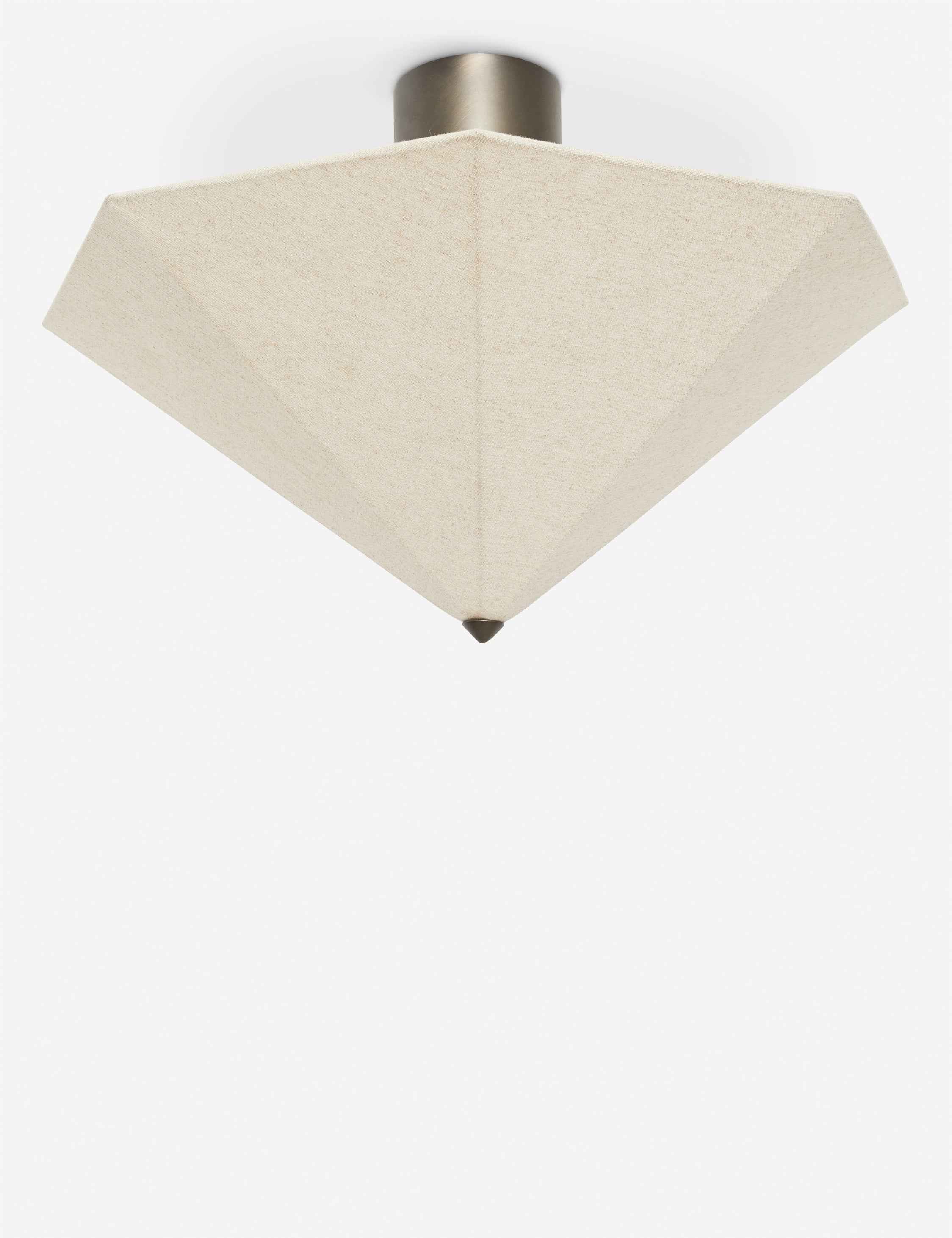Cleo Flush Mount Light | Structured Linen Shade, Ambient Illumination