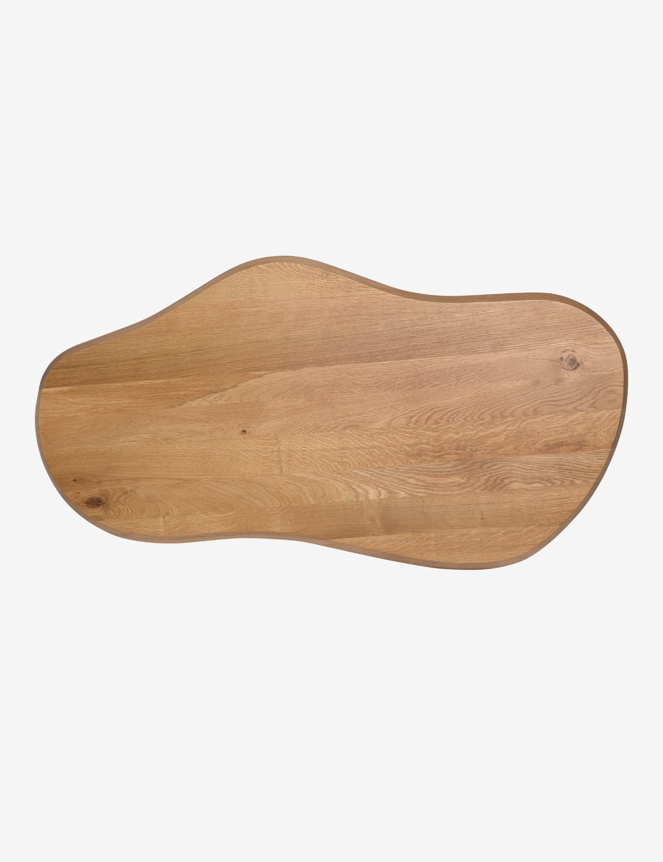 Cleo Coffee Table | Beveled Oak Top, Fluted Pillar Legs