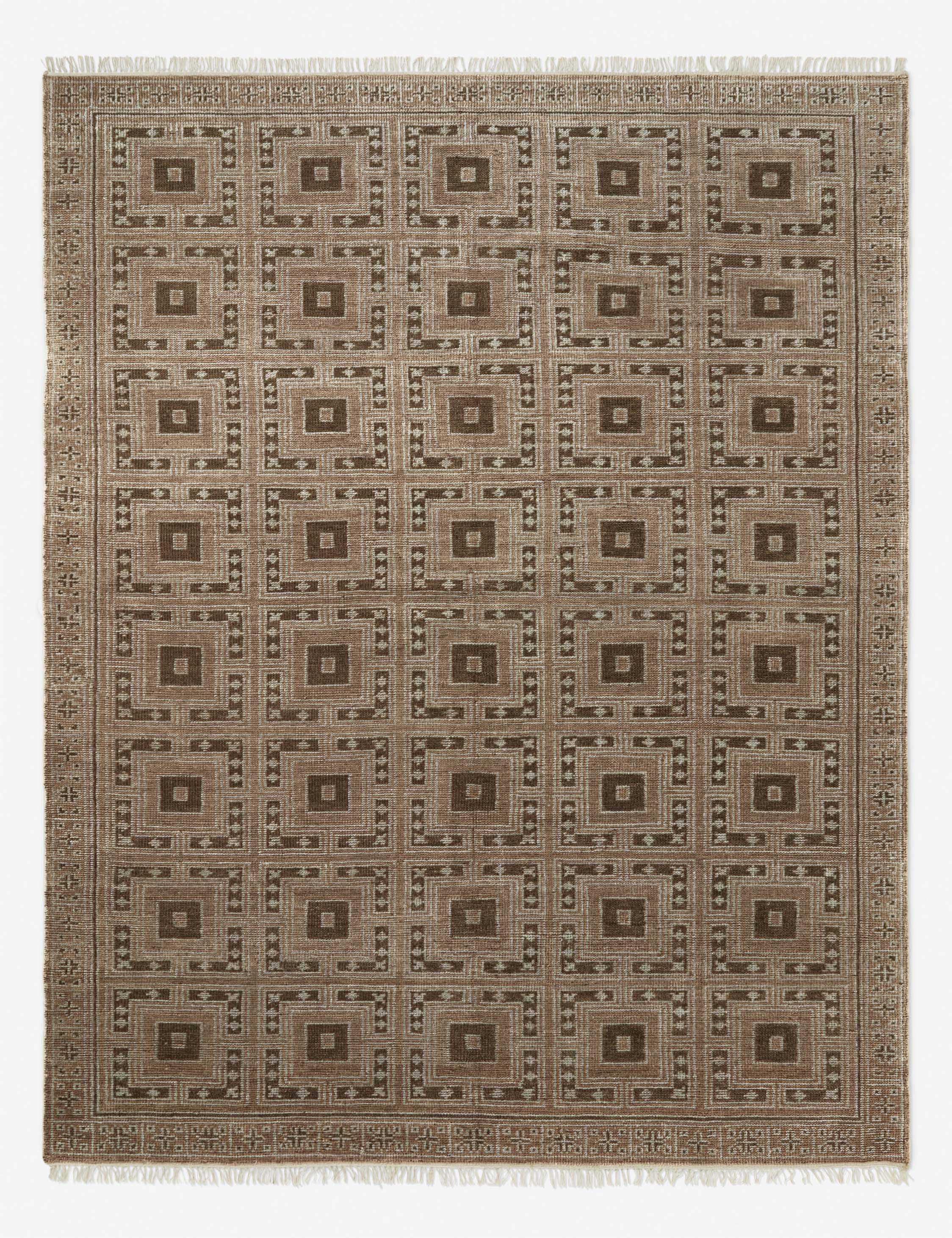 Dahlia Wool Rug | Hand-Knotted, Geometric Design