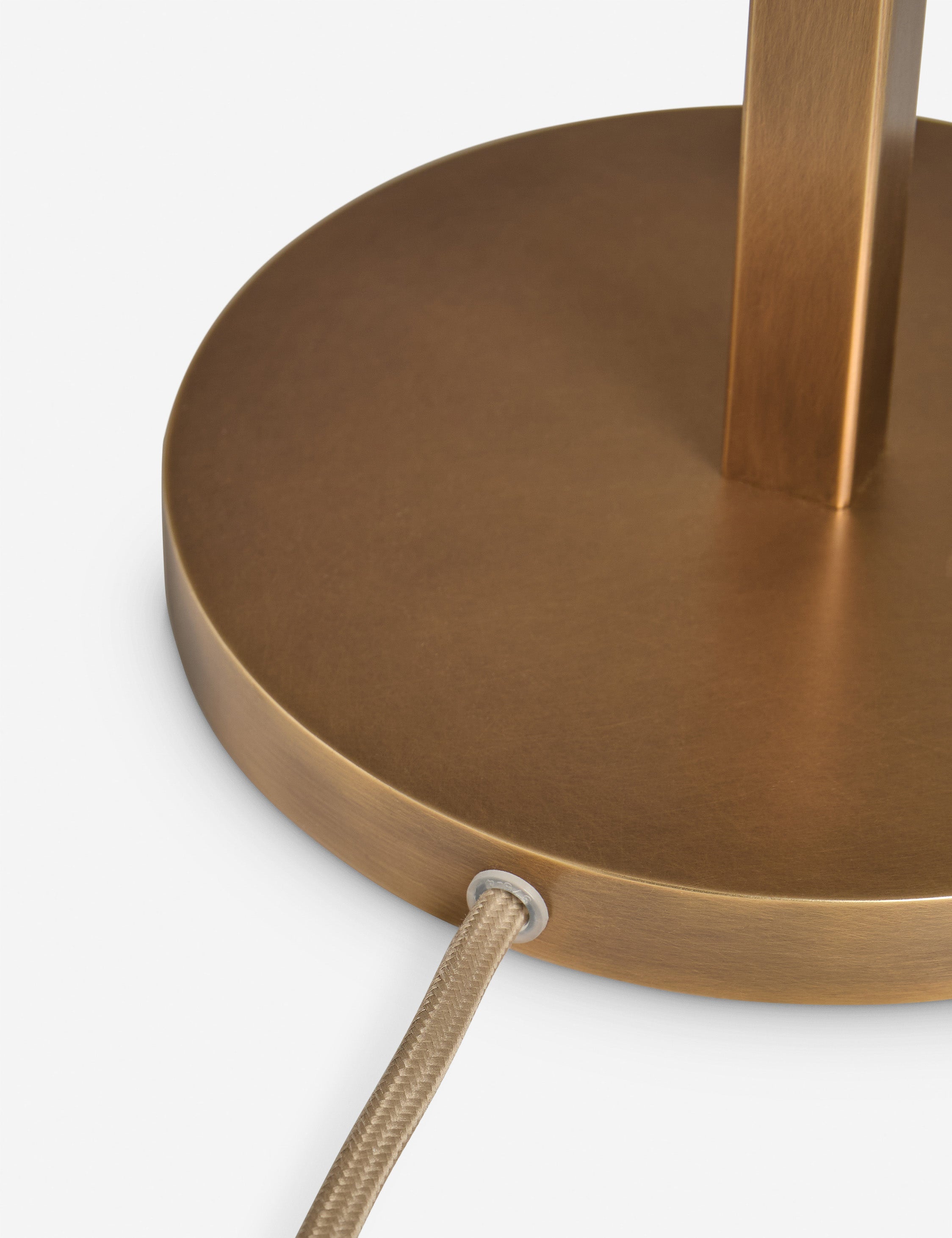 Elysian Table Lamp | Linen Canopy, Antique Brass Stem