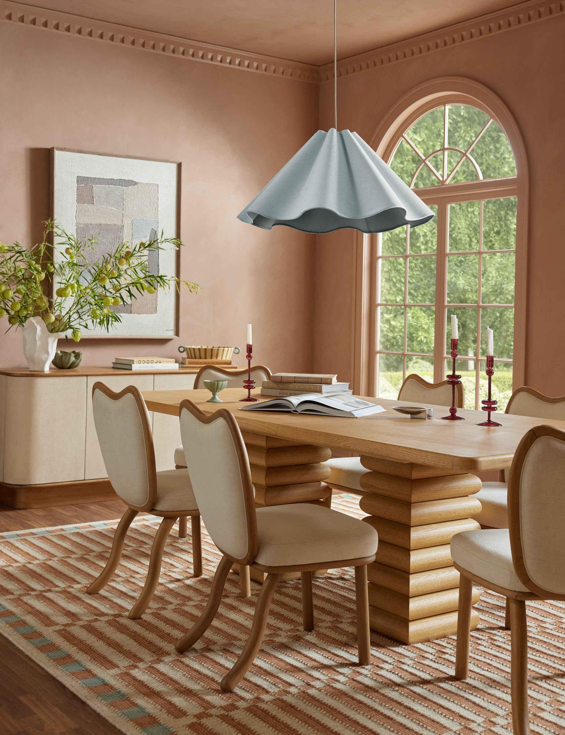 Bela Pendant Light | Fabric-Wrapped, Sculptural Design