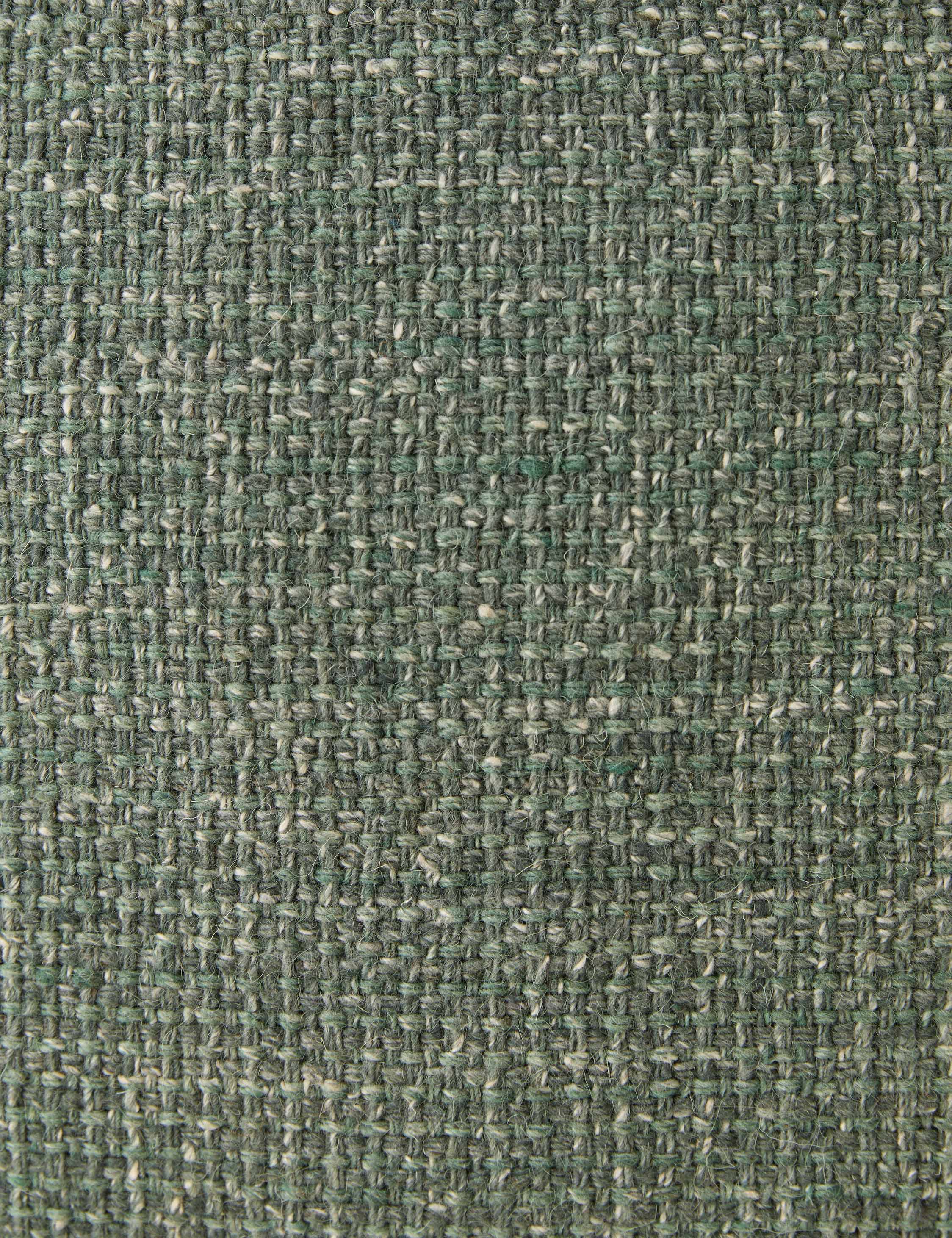 Enzi Throw Pillow | Tweed Fabric, Contrast Piping