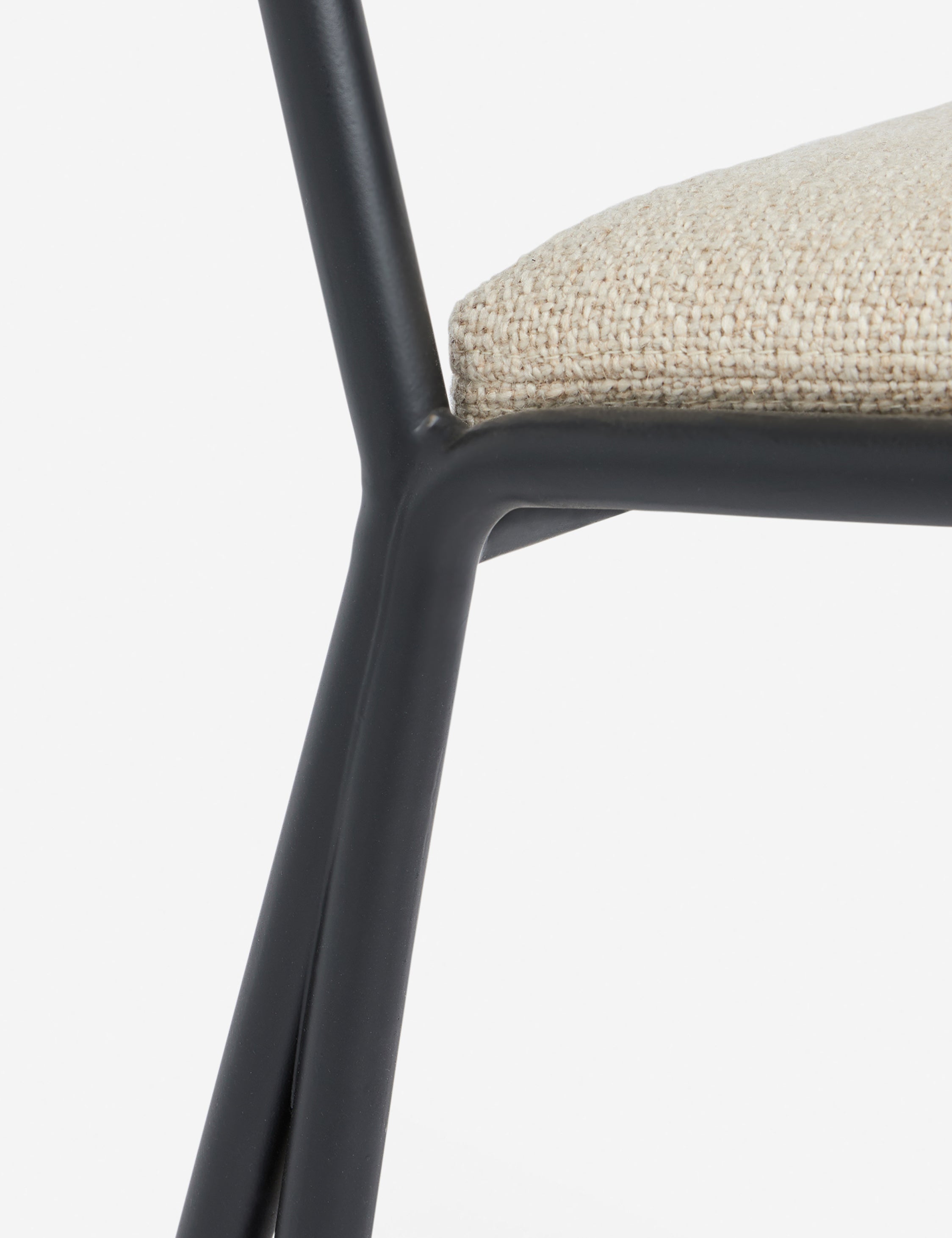 Fina Dining Chair | Curved Metal Frame, Upholstered Seat