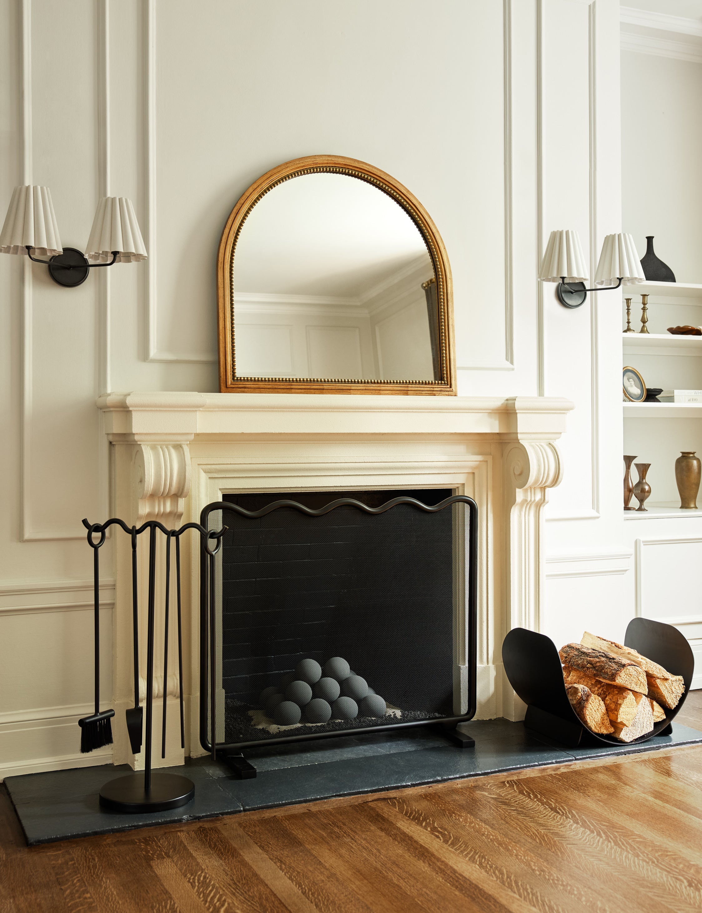 Mira Double Sconce | Ruffled Shade, Modern Transitional Design