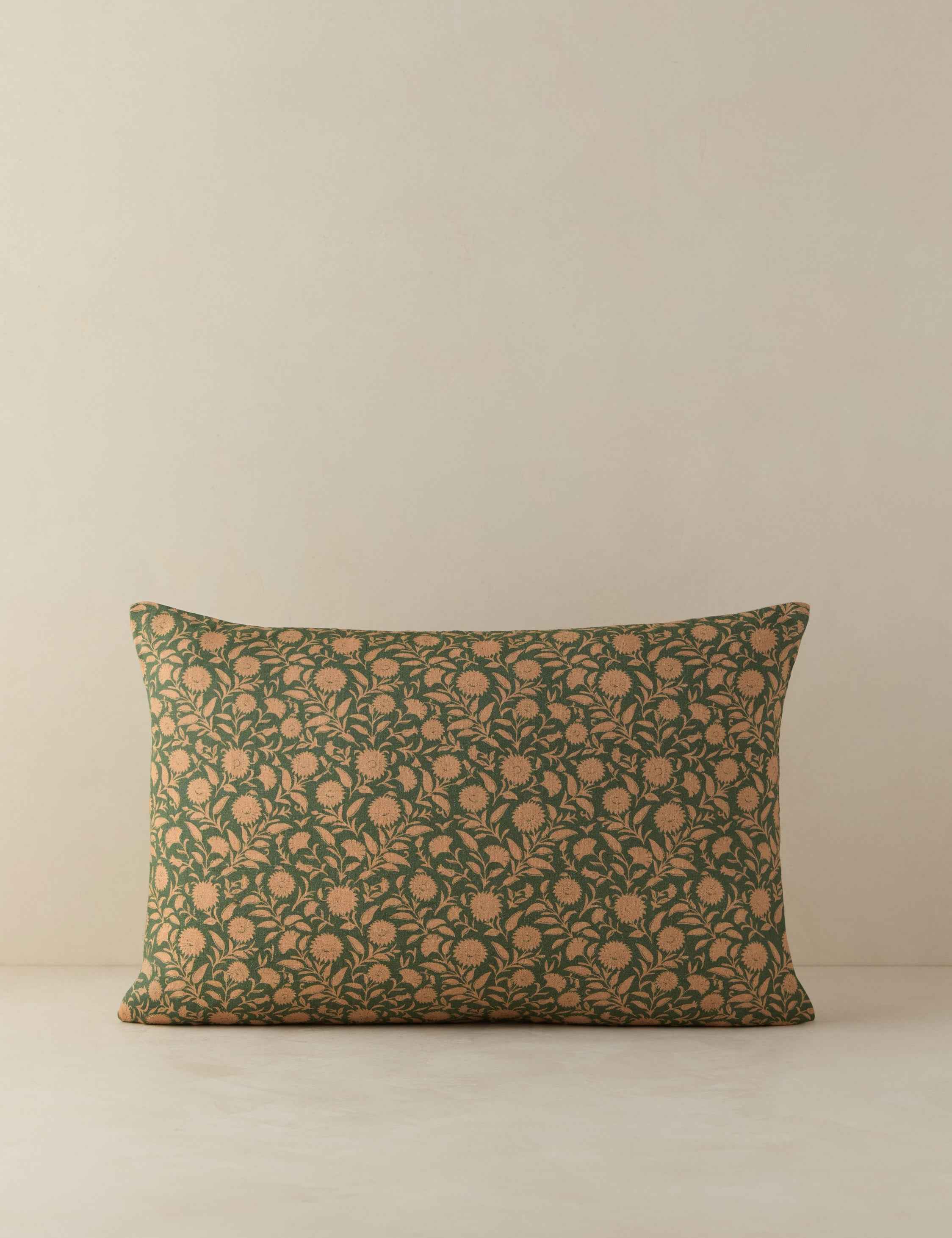 Bela Linen Cotton Pillow | Floral Design, Natural Fiber Blend