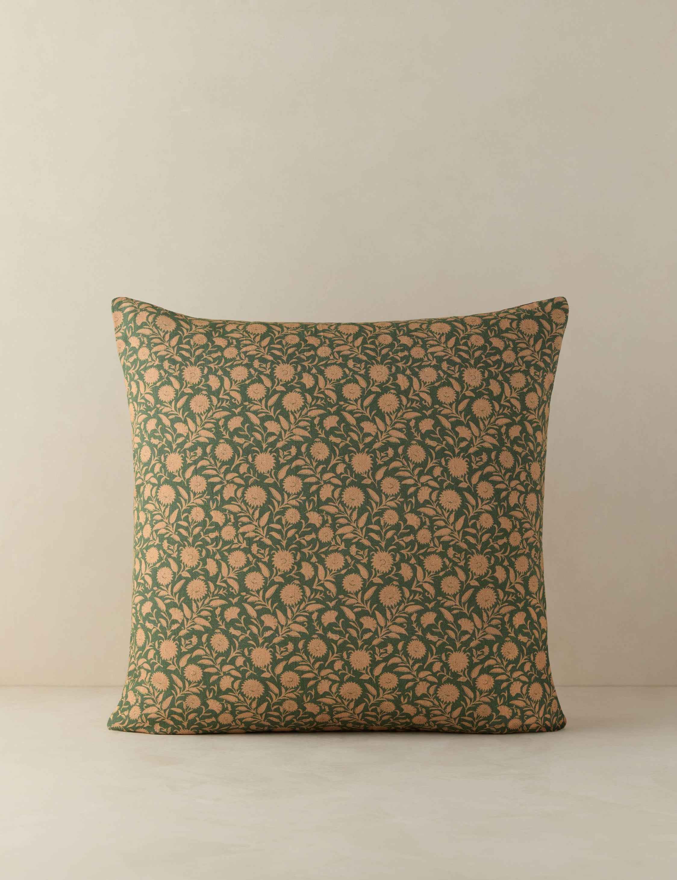 Bela Linen Cotton Pillow | Floral Design, Natural Fiber Blend