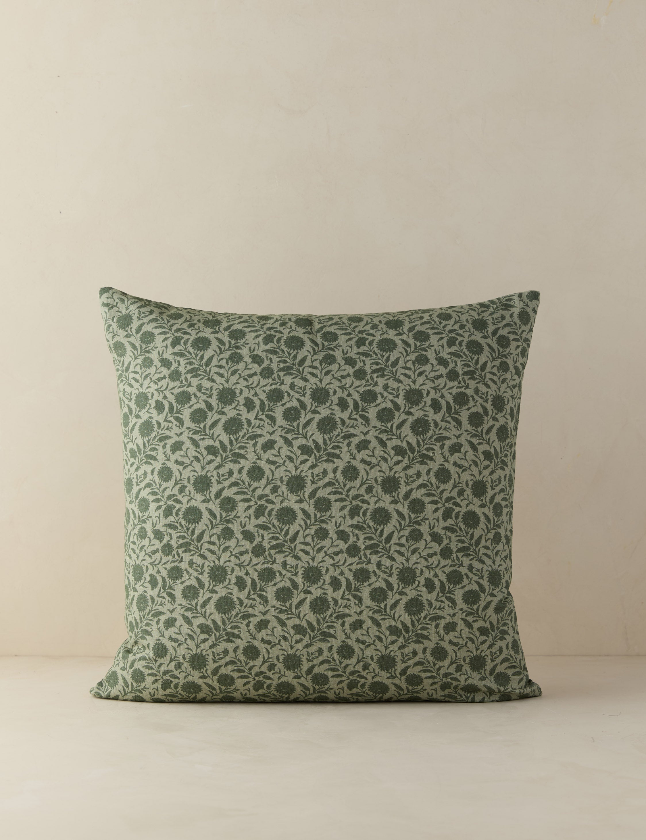Bela Linen Cotton Pillow | Floral Design, Natural Fiber Blend