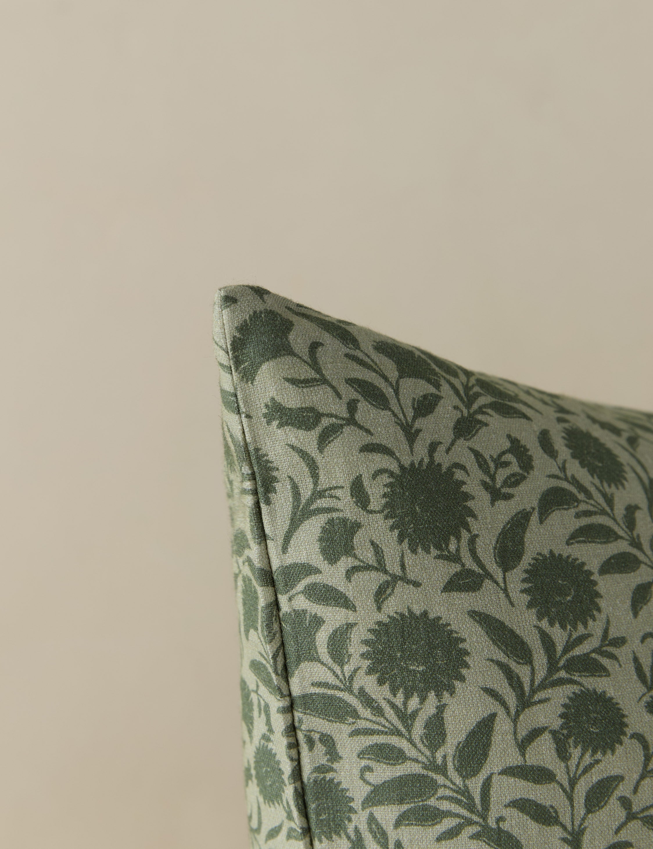 Bela Linen Cotton Pillow | Floral Design, Natural Fiber Blend