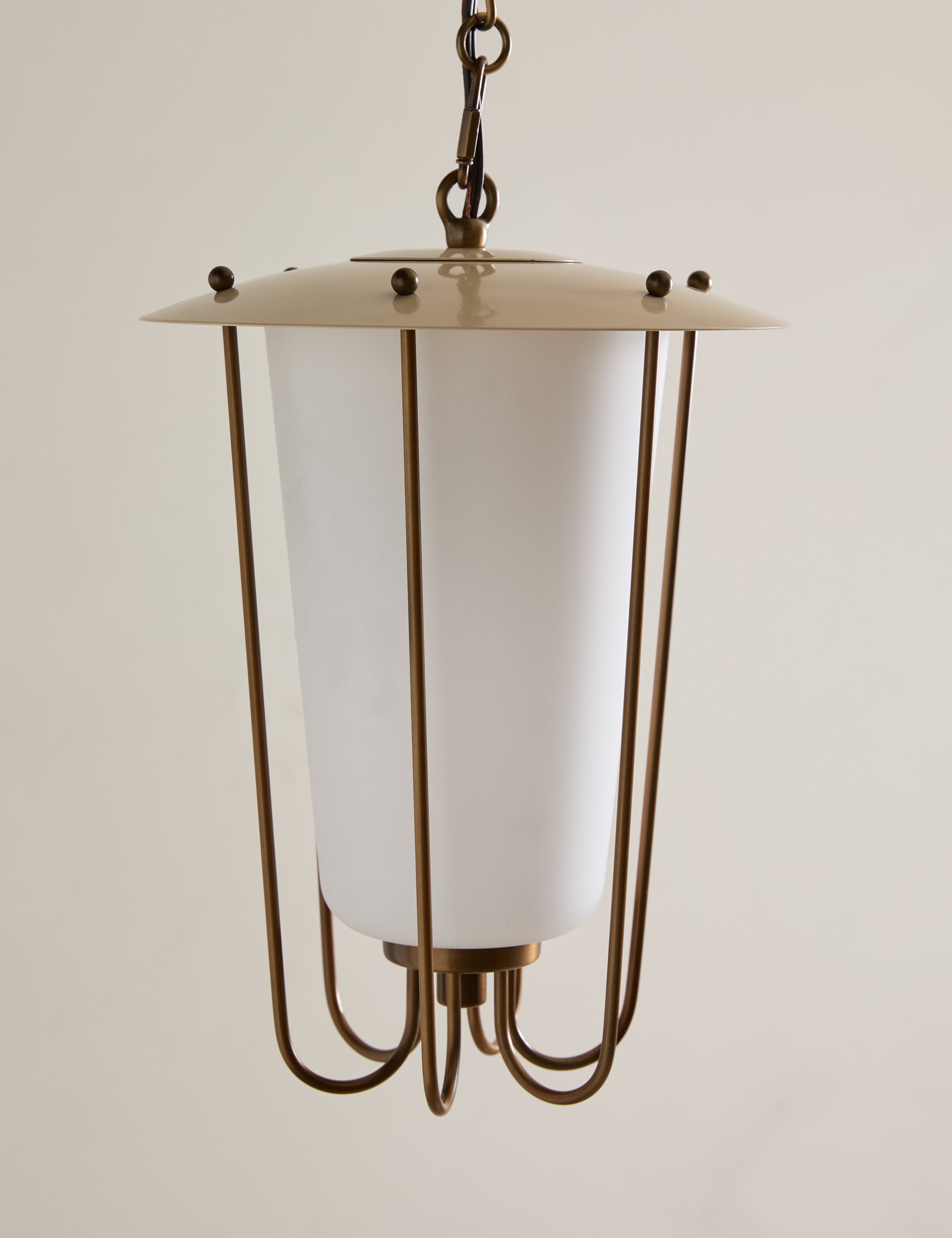 Fiora Pendant Light | Tapered Glass Shade, Chain Suspension
