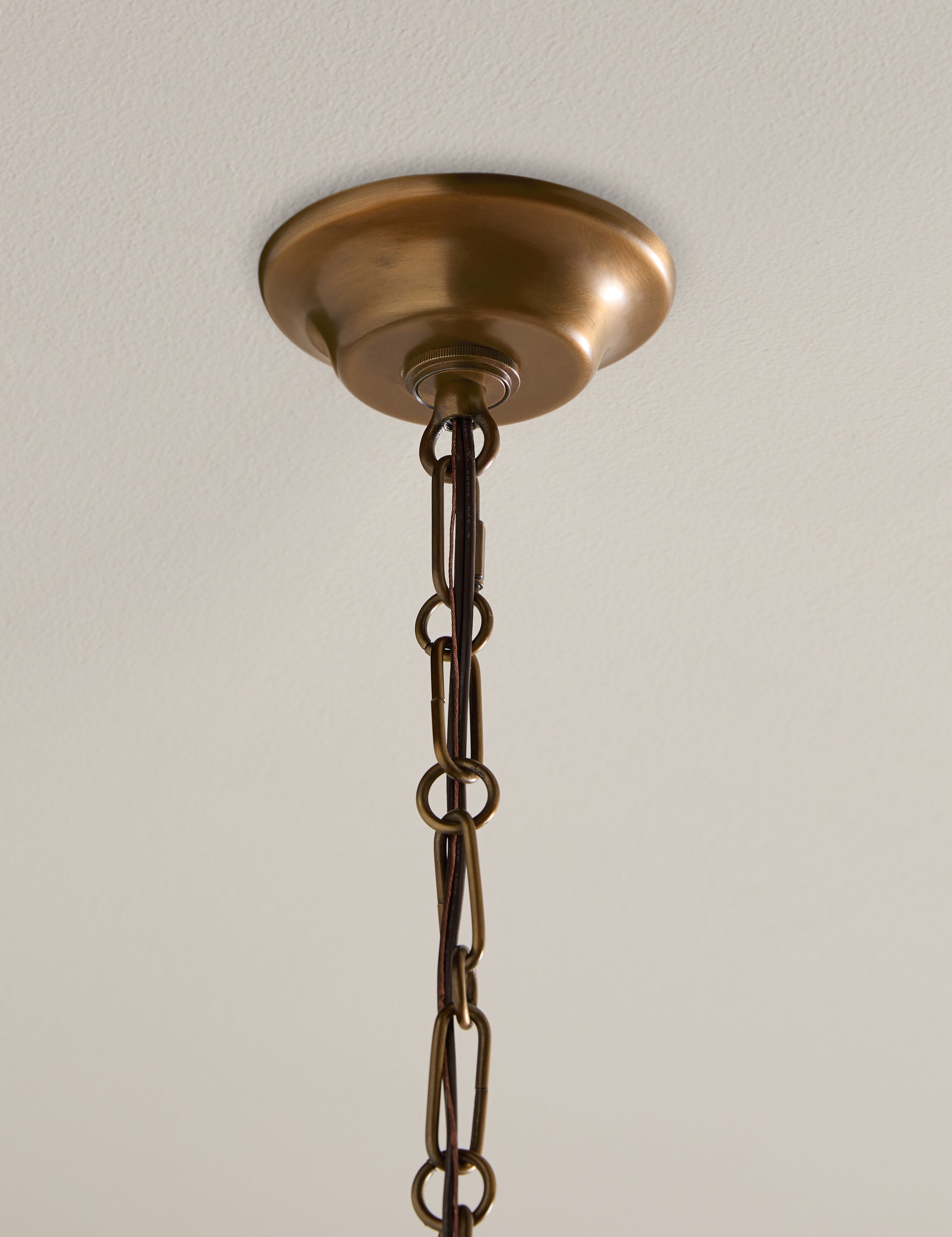 Fiora Pendant Light | Tapered Glass Shade, Chain Suspension