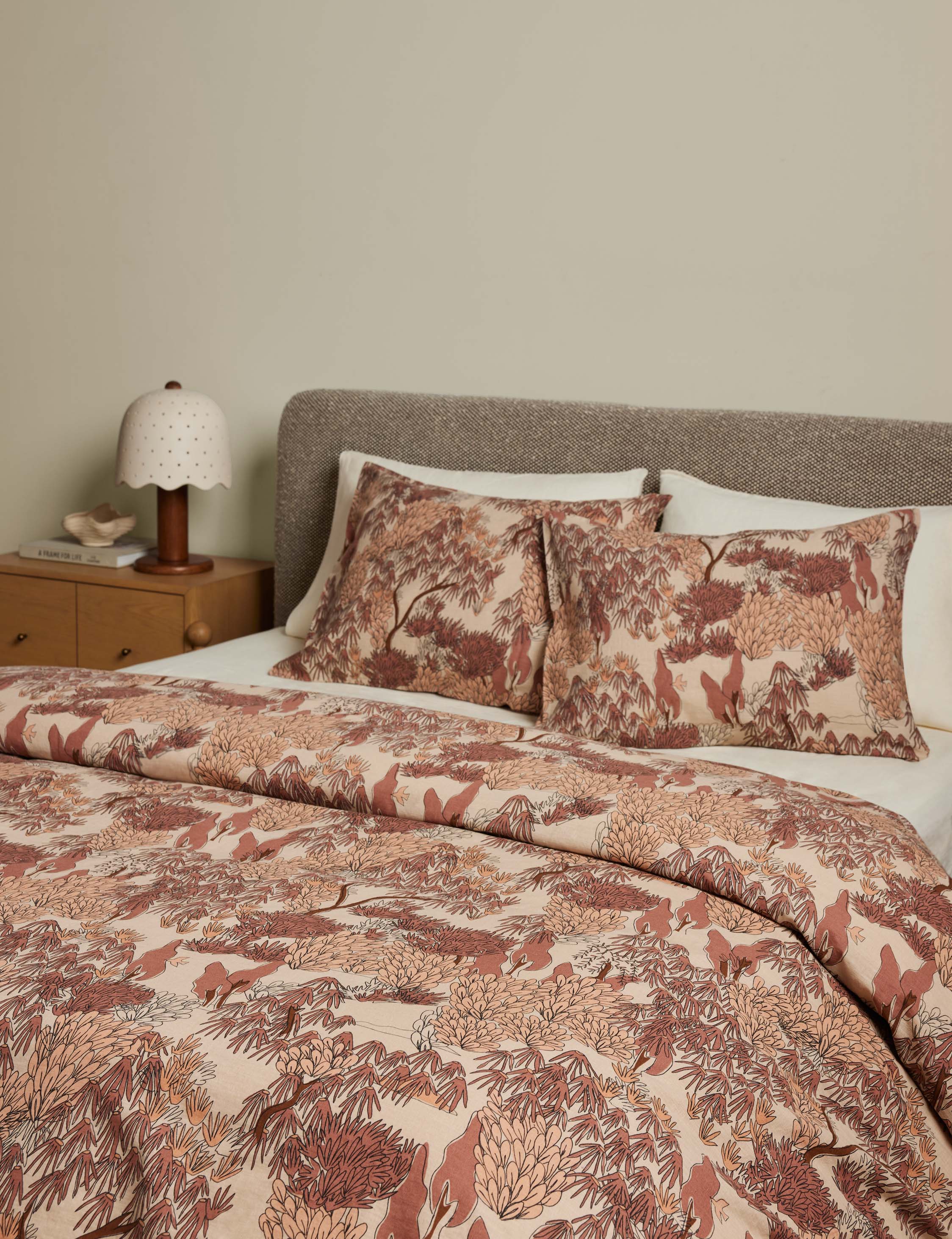 Bramble Duvet Cover | Linen-Cotton Blend, Botanical Print