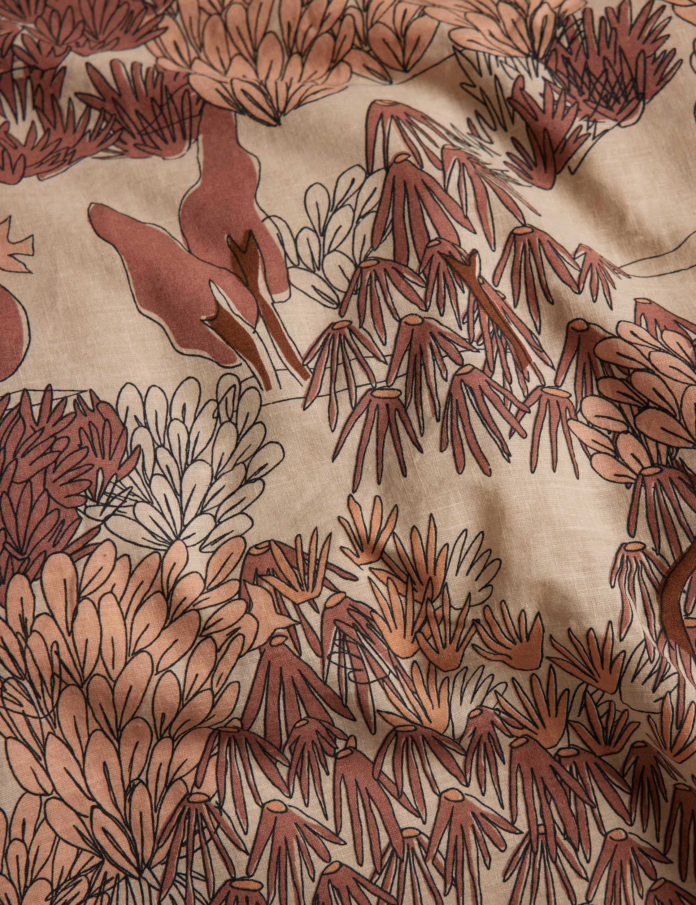Bramble Duvet Cover | Linen-Cotton Blend, Botanical Print