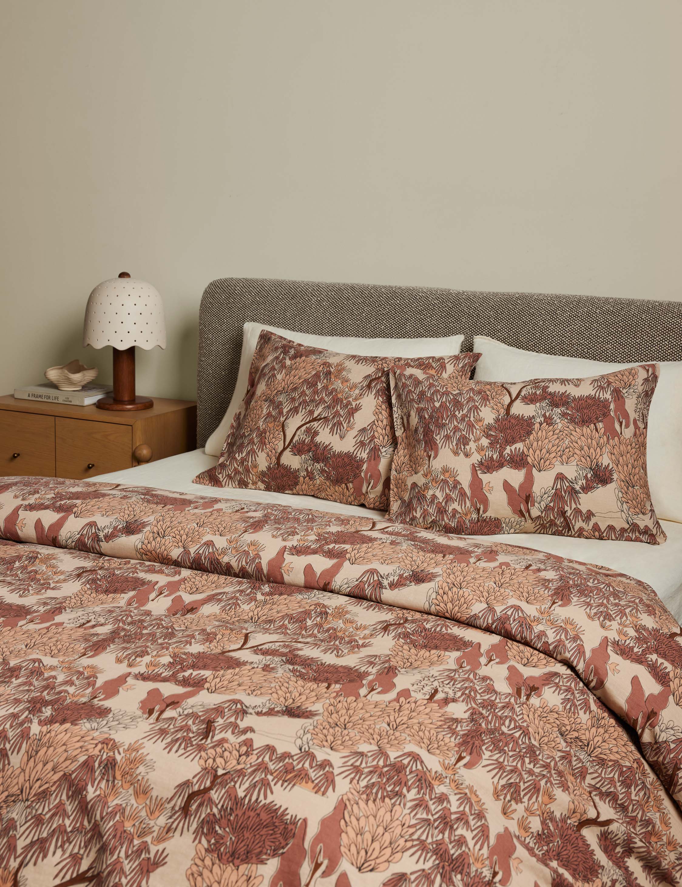 Briar Garden Walk Sham | Linen-Cotton Blend, Botanical Print