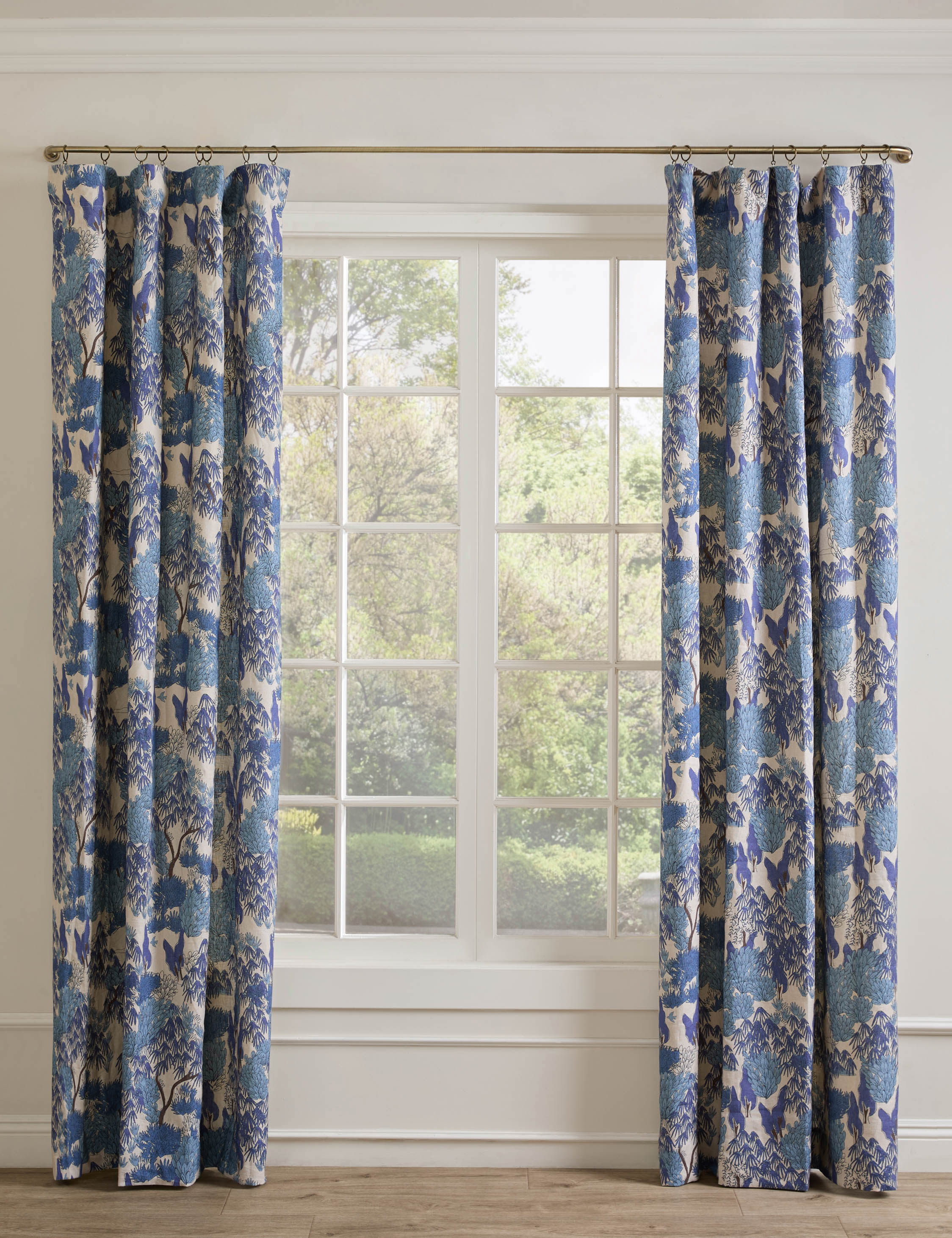 Briar Linen Curtain Panel | Botanical Print, Exclusive Design