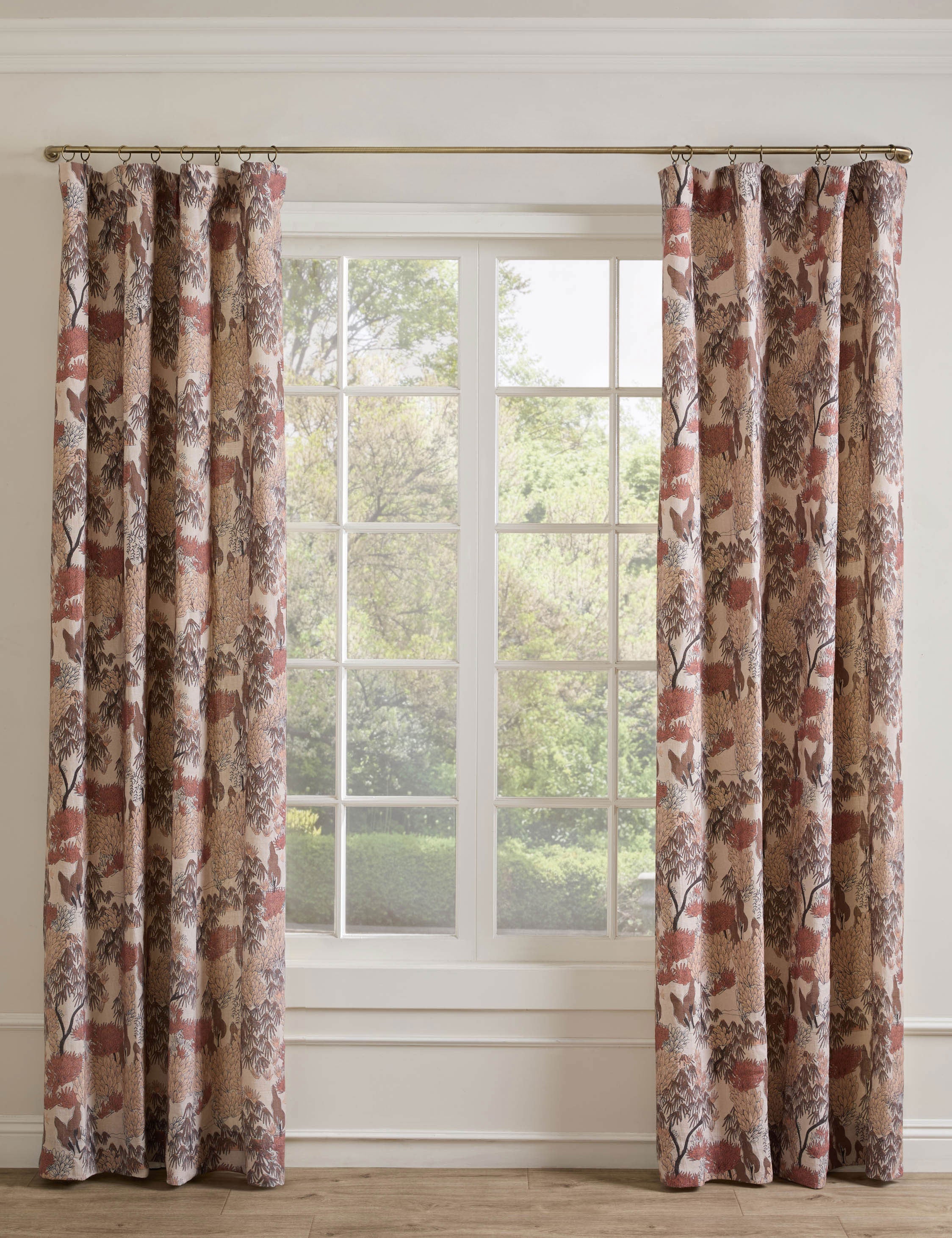Briar Linen Curtain Panel | Botanical Print, Exclusive Design