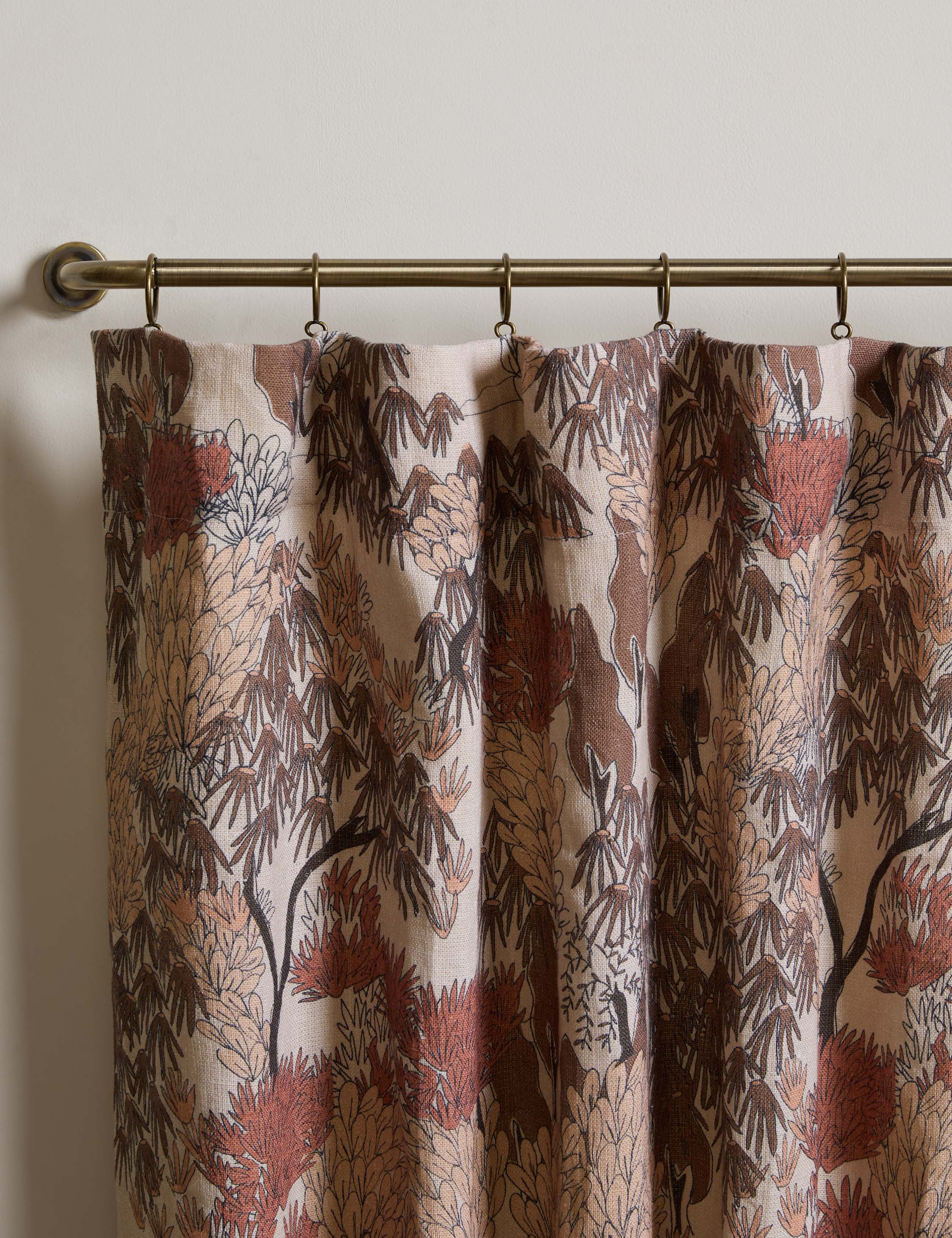 Briar Linen Curtain Panel | Botanical Print, Exclusive Design