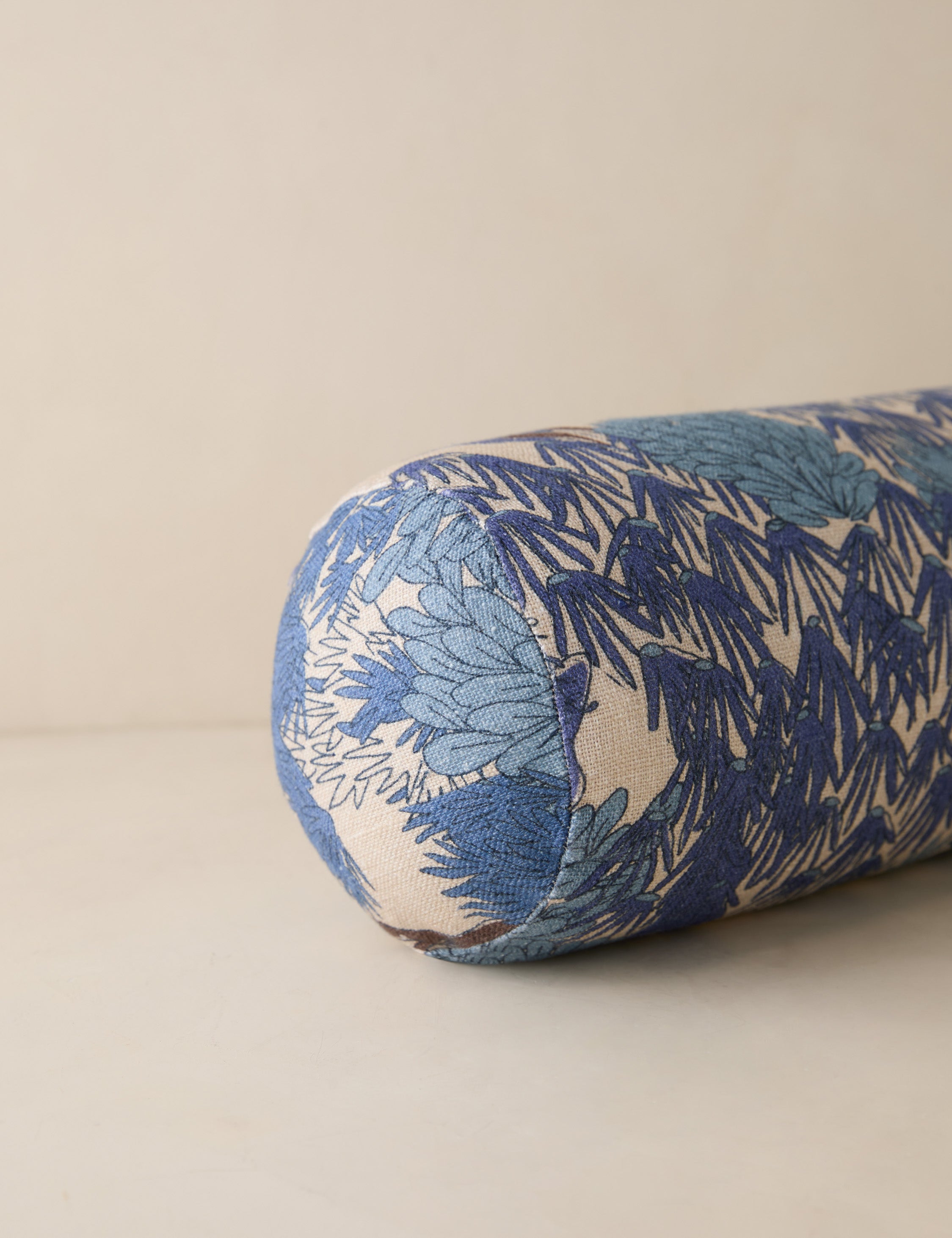 Briar Garden Walk Pillow | Modern Botanical Print, Linen