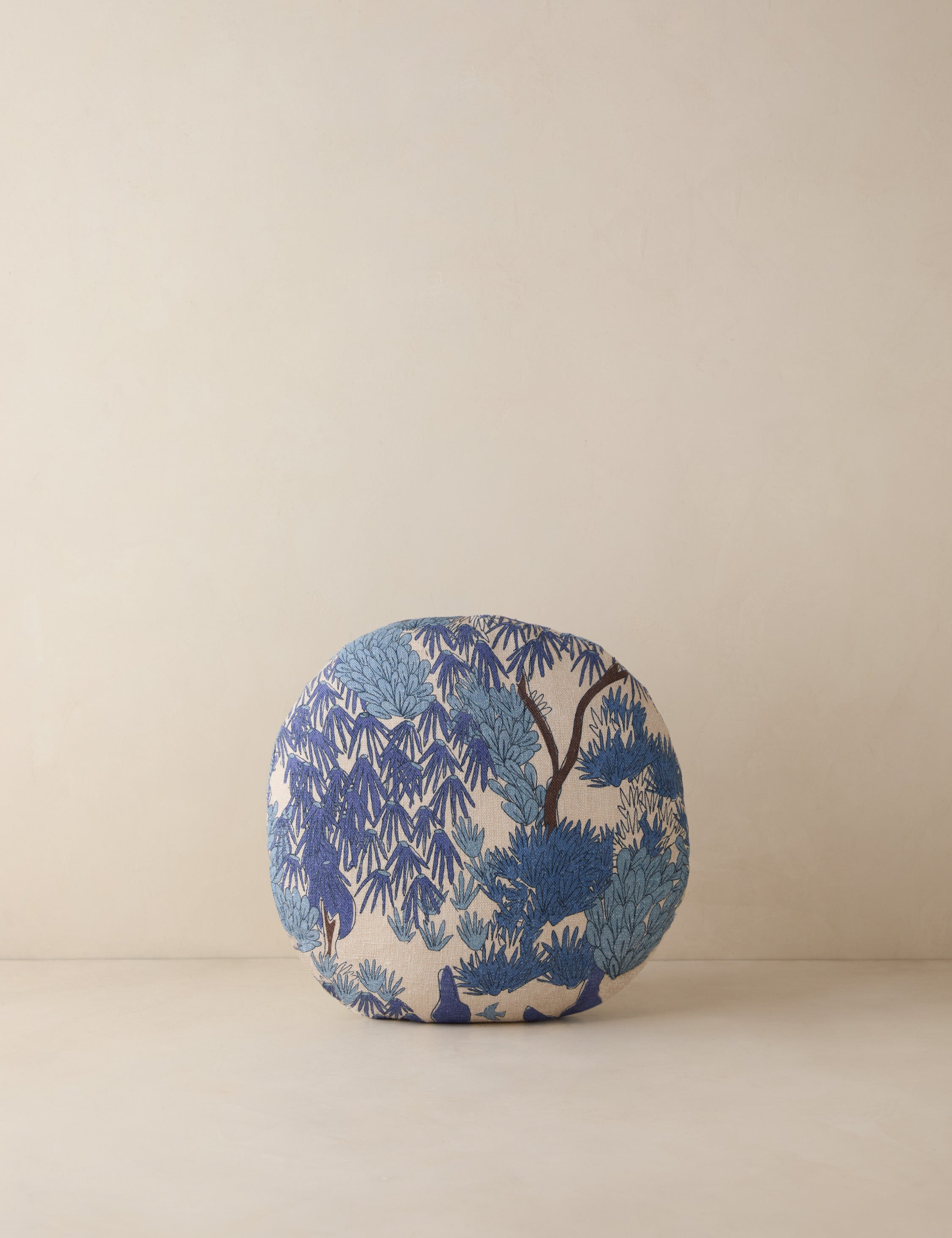 Briar Garden Walk Pillow | Modern Botanical Print, Linen