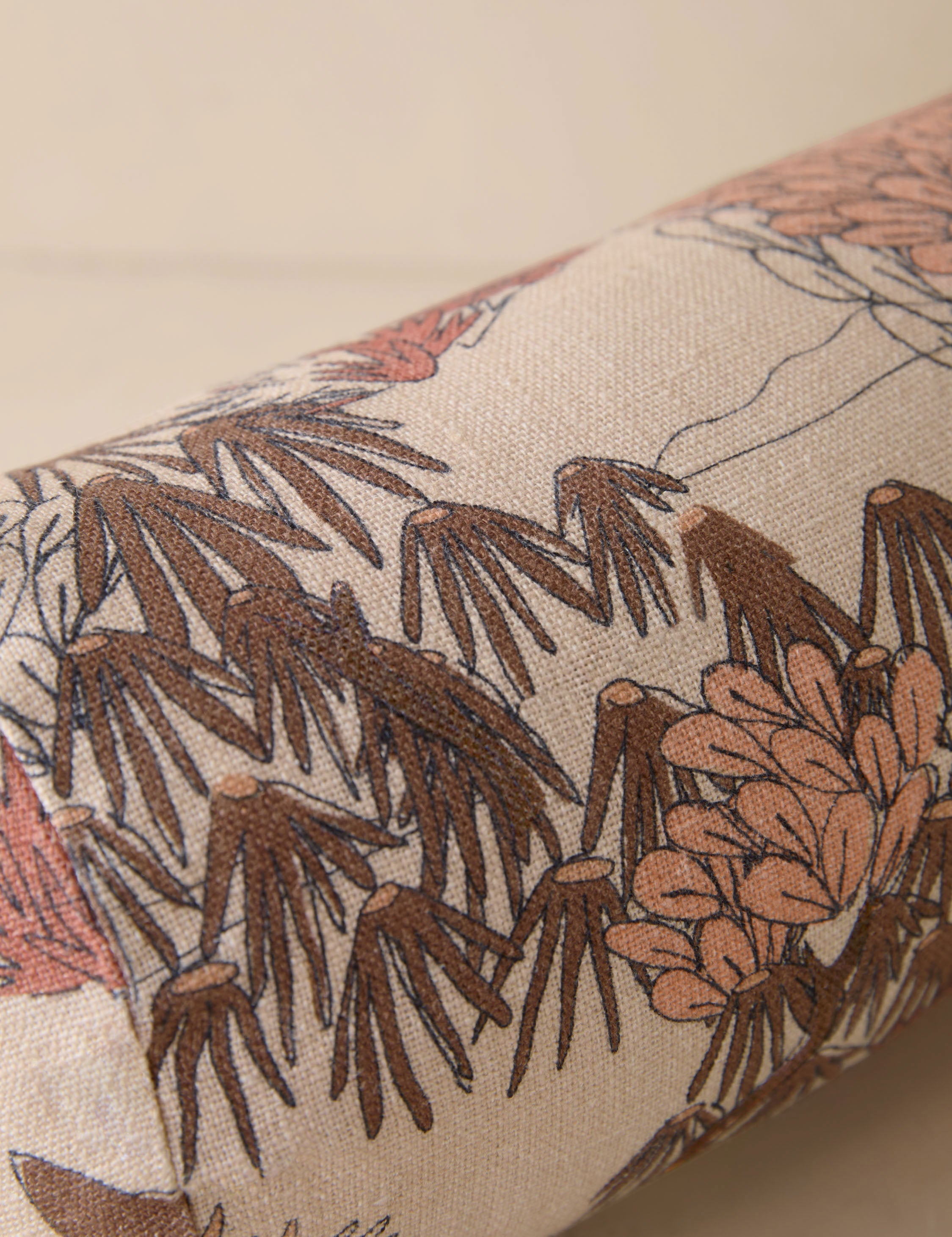 Briar Garden Walk Pillow | Modern Botanical Print, Linen