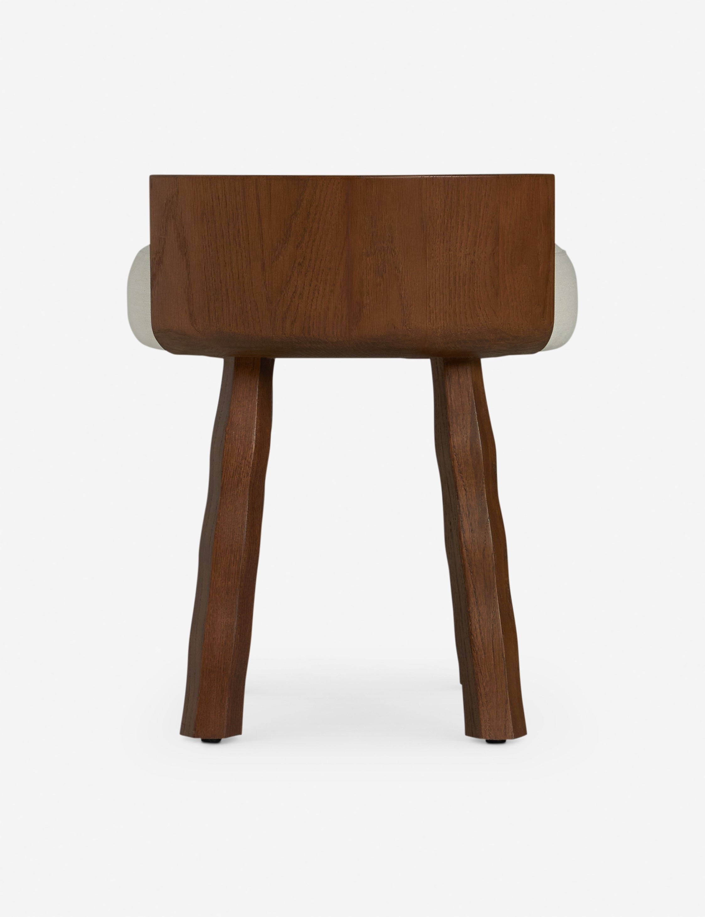 Briar Stool | Round Cushioned Seat, Solid Wood Legs