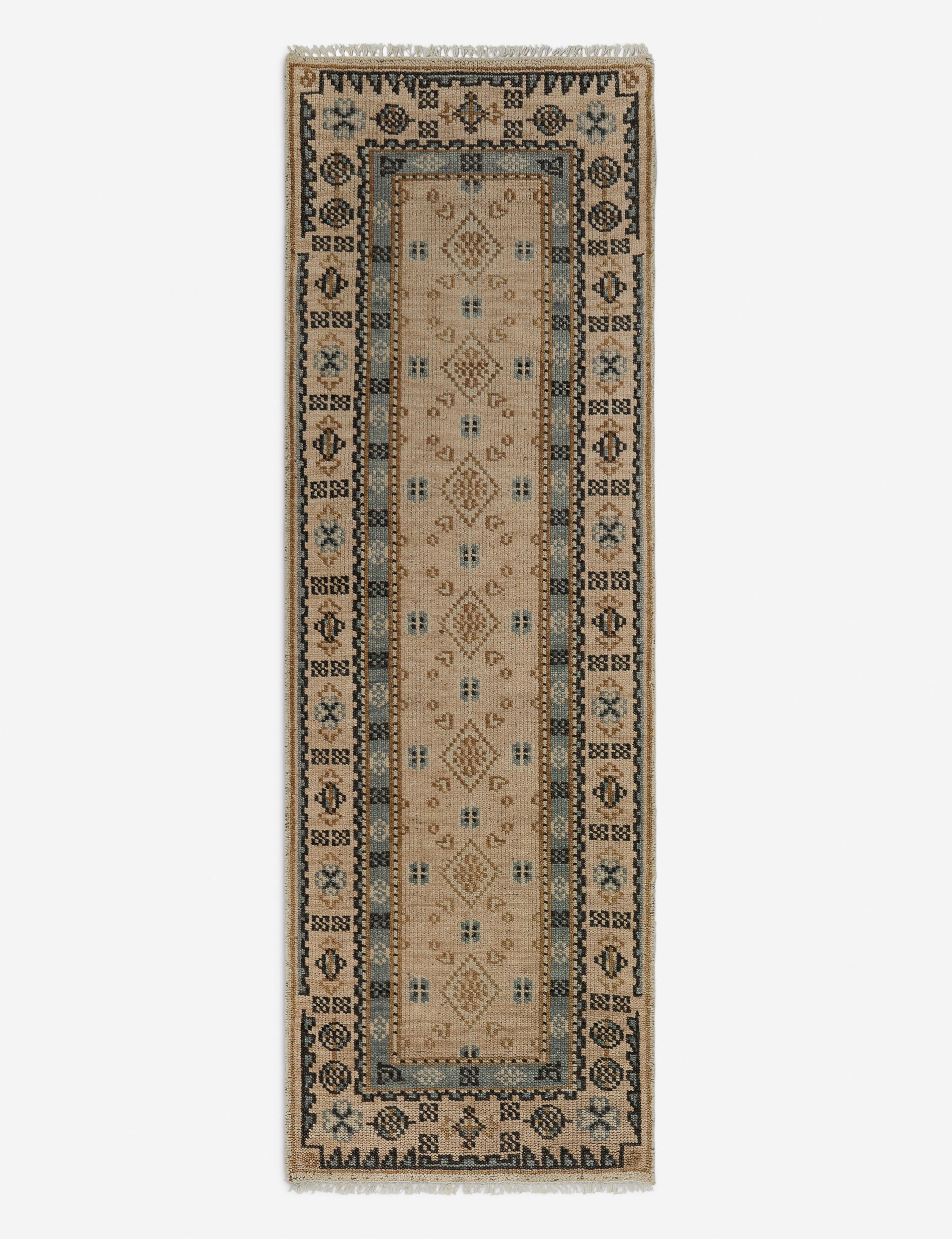 Hira Wool Rug | Hand-Knotted, Geometric Motifs
