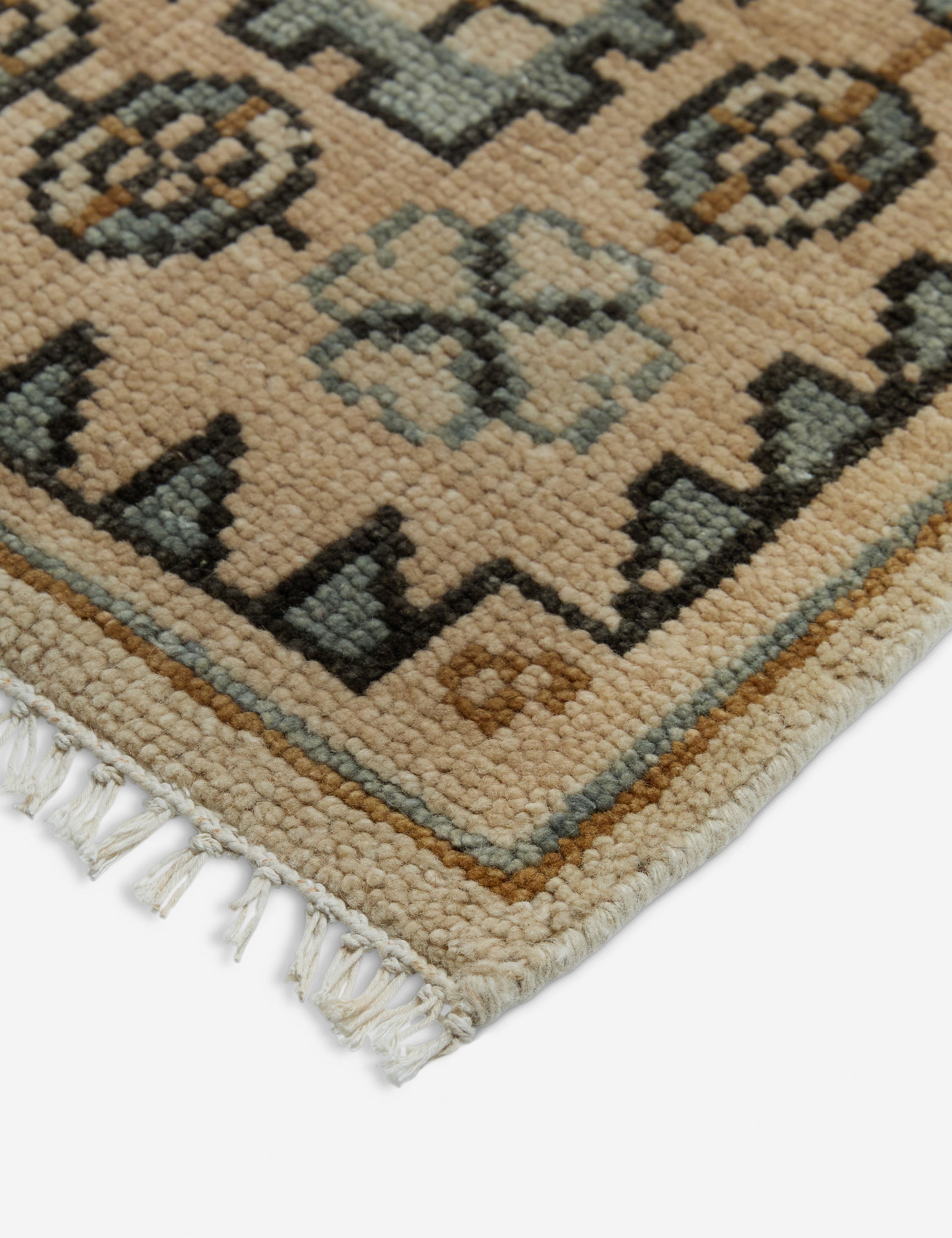 Hira Wool Rug | Hand-Knotted, Geometric Motifs