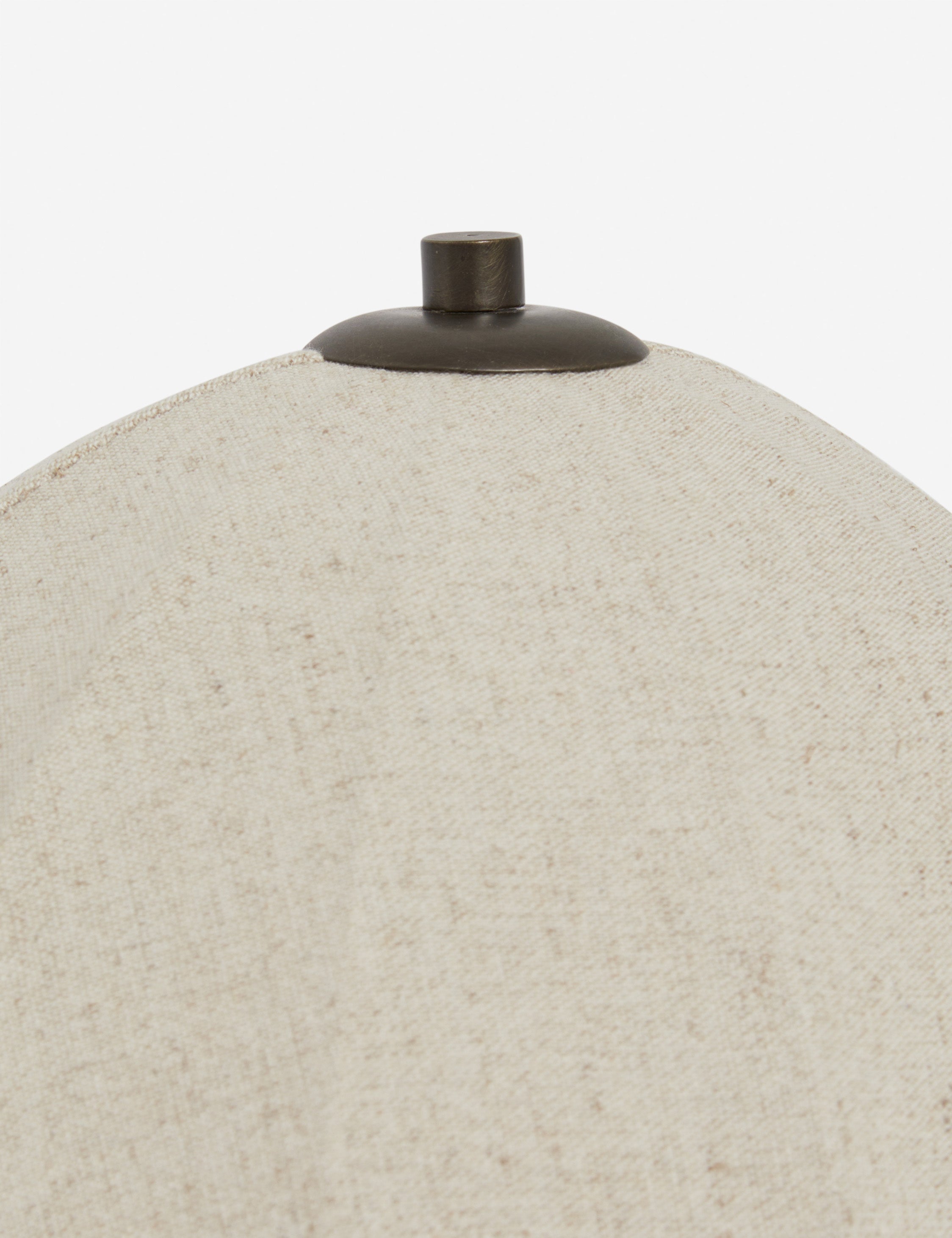 Izu Table Lamp | Stone Sphere Base, Linen Shade