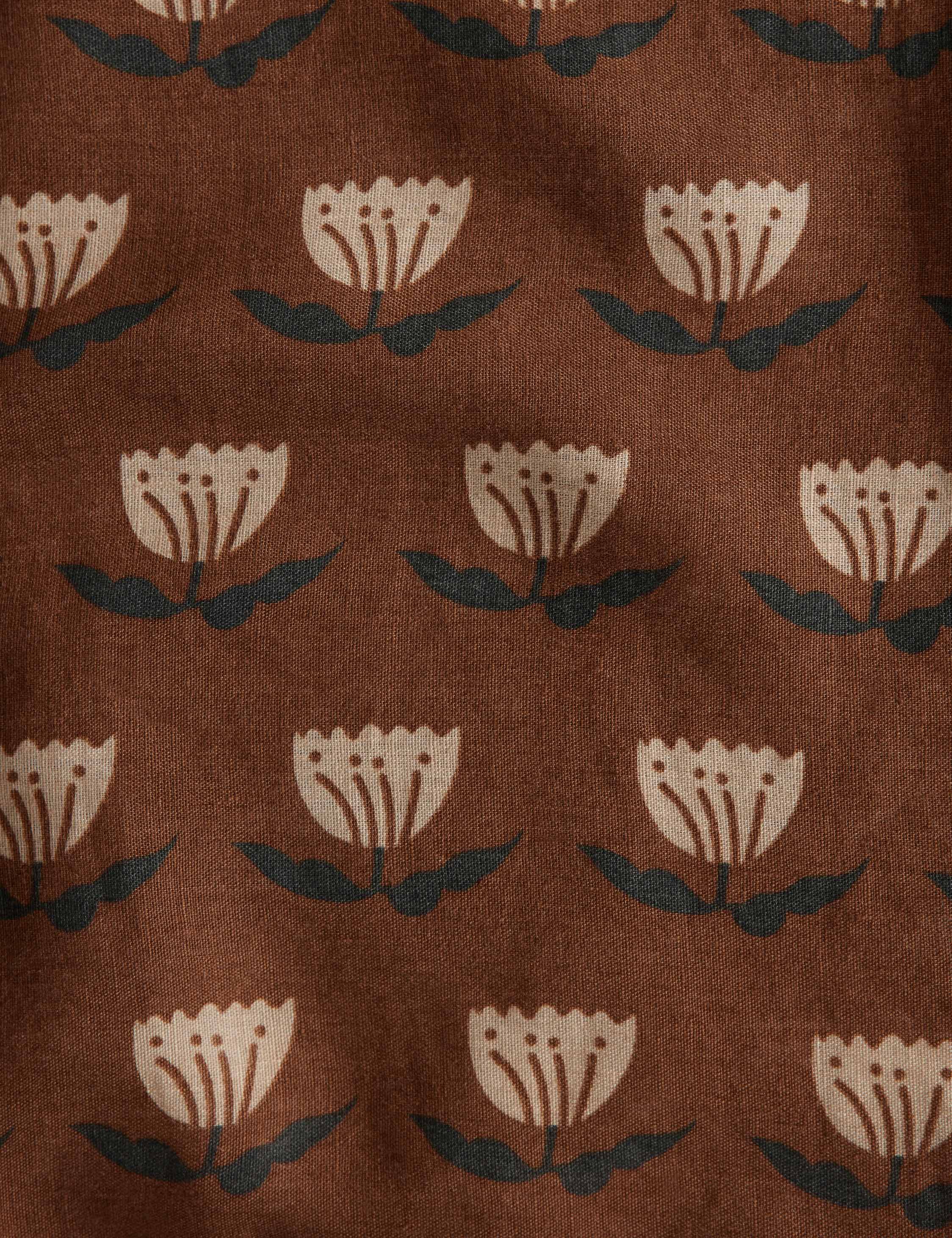 Bela Linen Sham | Hand-Sketched Floral Design, Natural Fiber