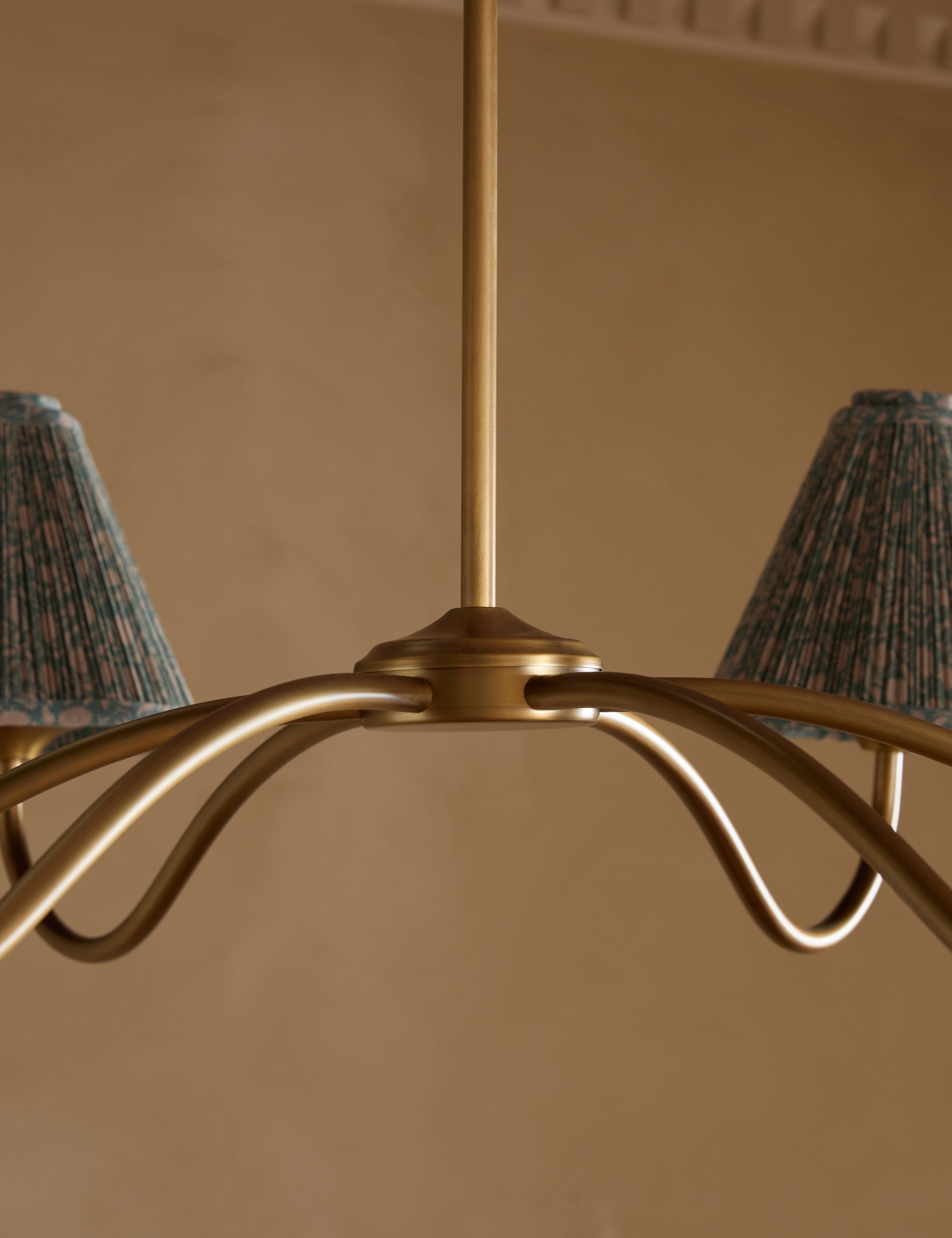 Juno Chandelier | Pleated Floral Shades, Elegant Design