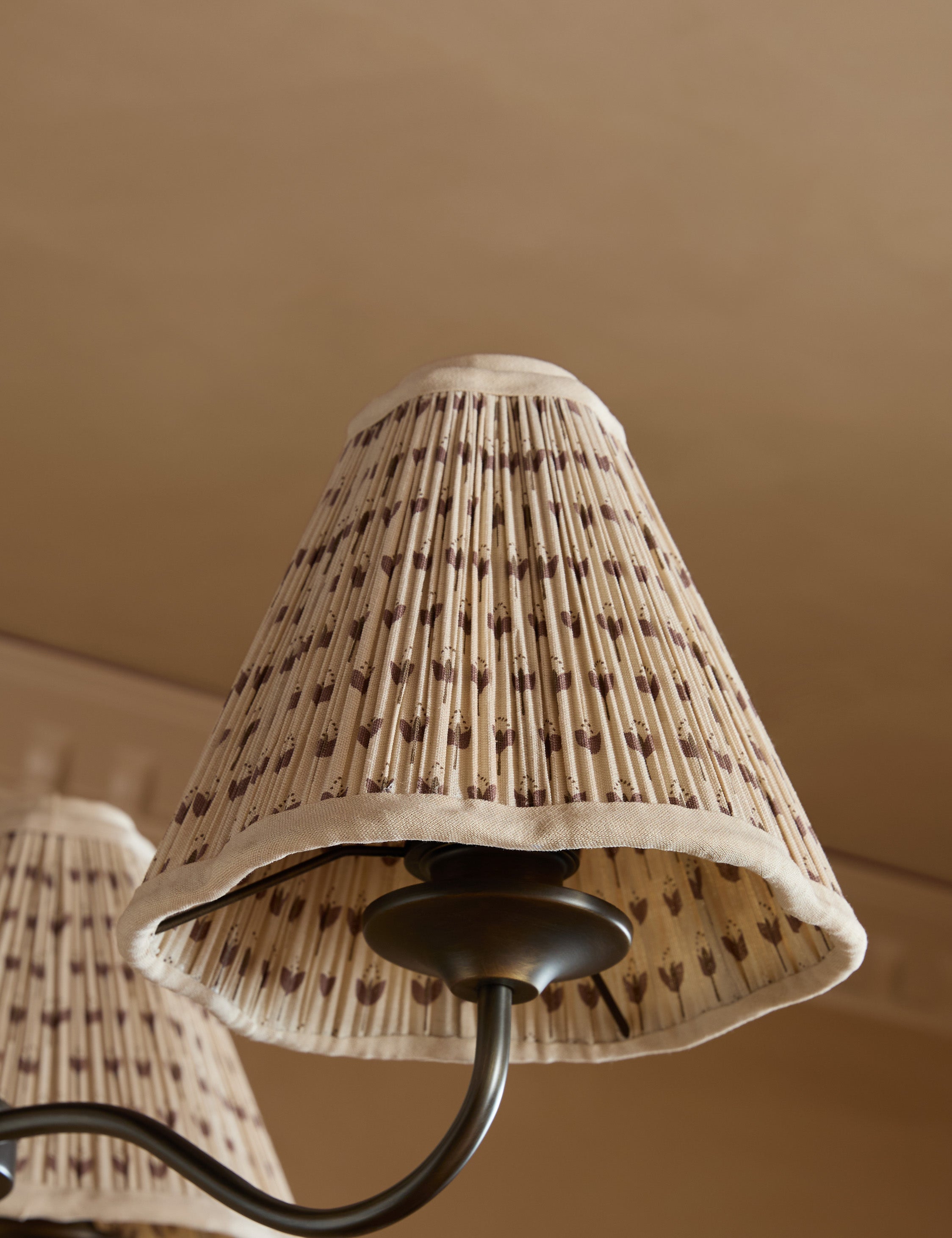 Juno Chandelier | Pleated Floral Shades, Elegant Design