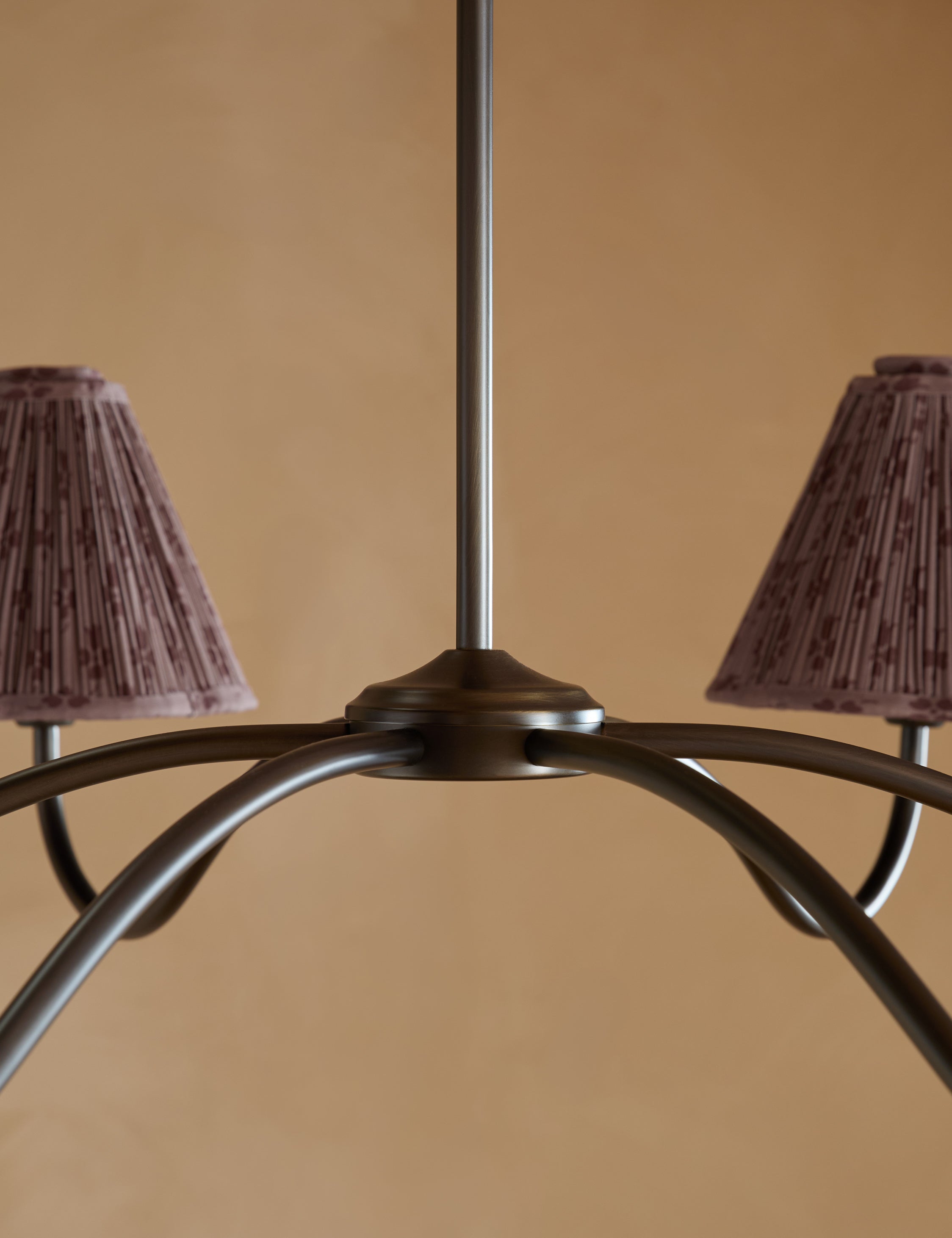 Juno Chandelier | Pleated Floral Shades, Elegant Design