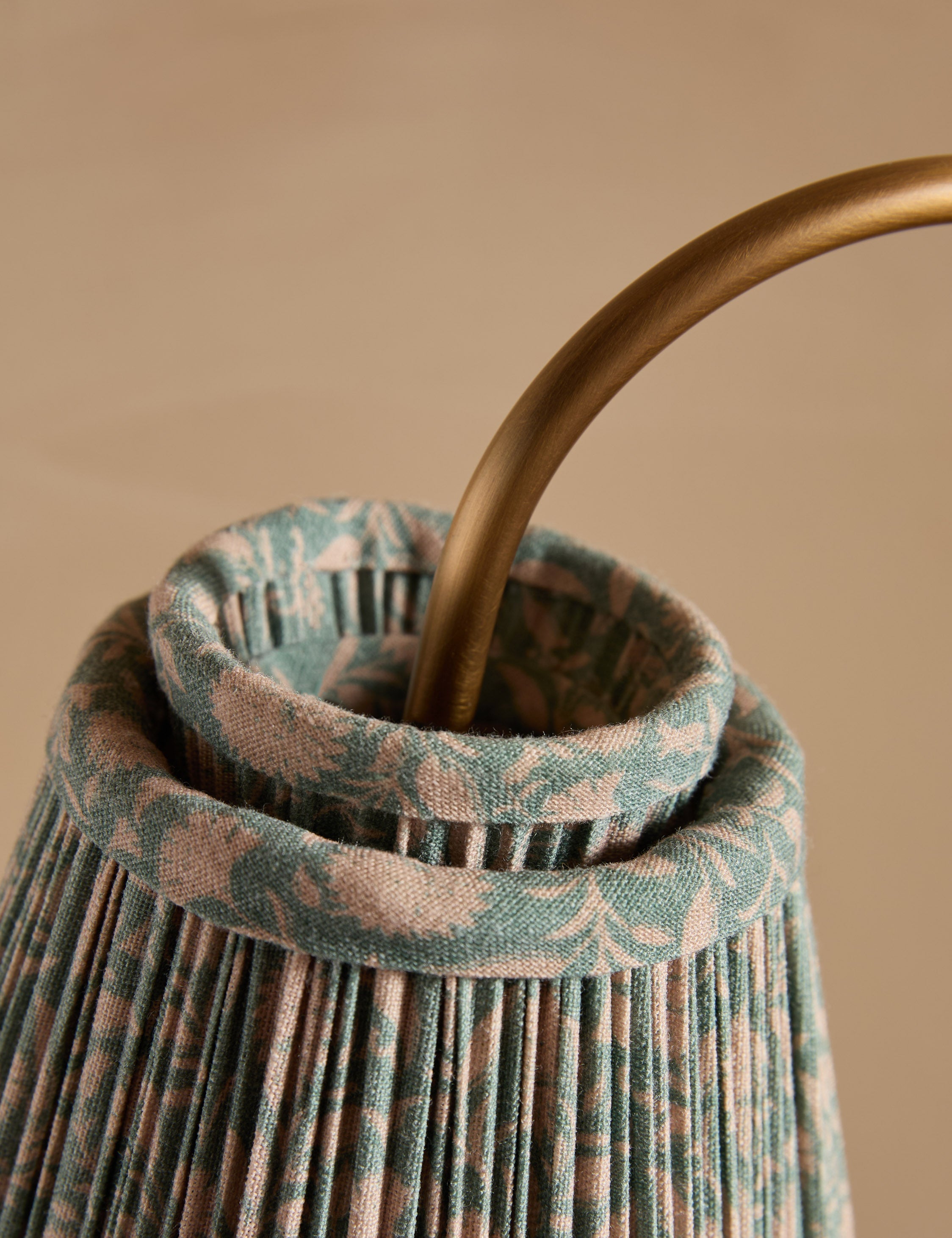Juno Desk Lamp | Gooseneck Design, Floral Pleated Shade